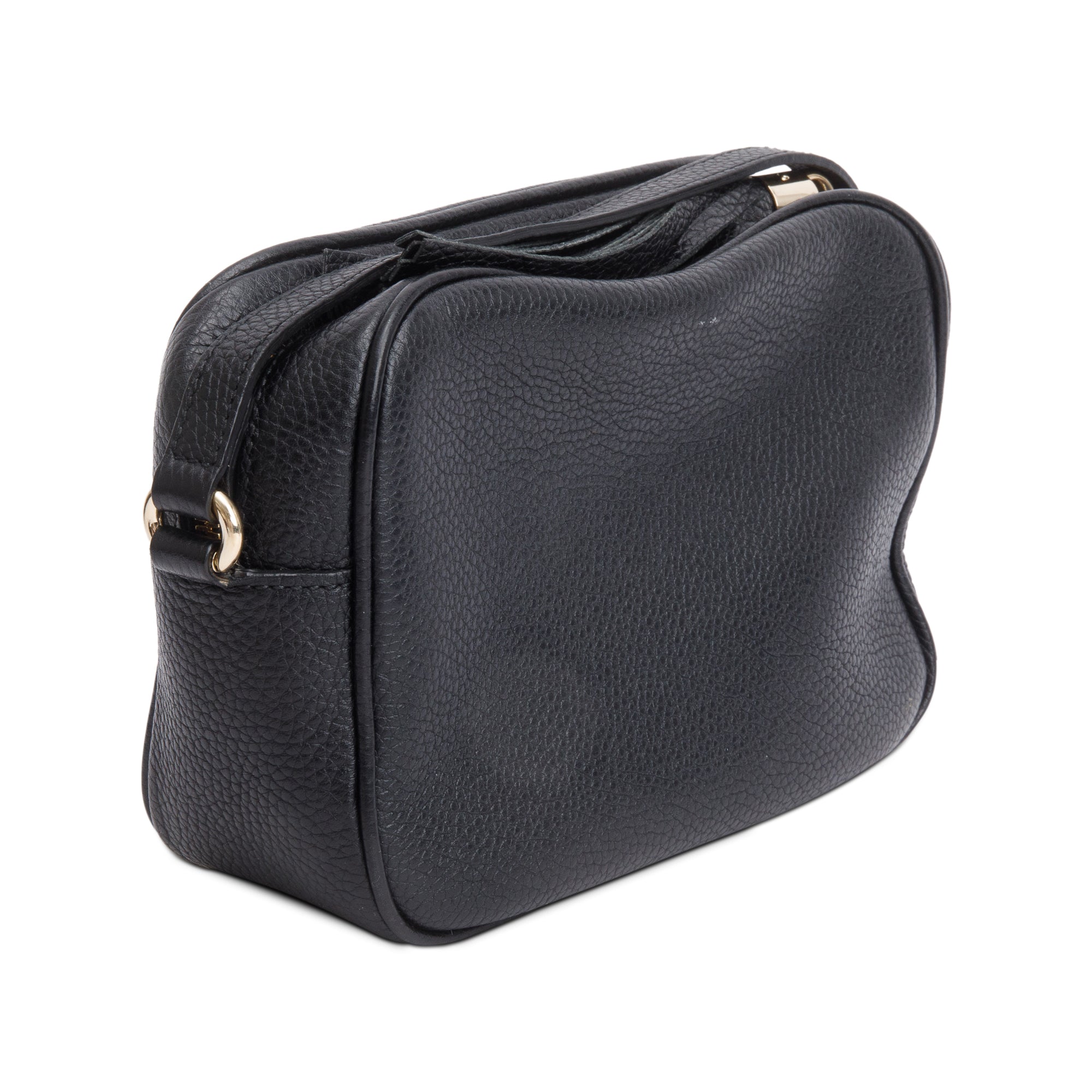 Gucci Black Pebbled Calfskin Leather Small Soho Disco Bag