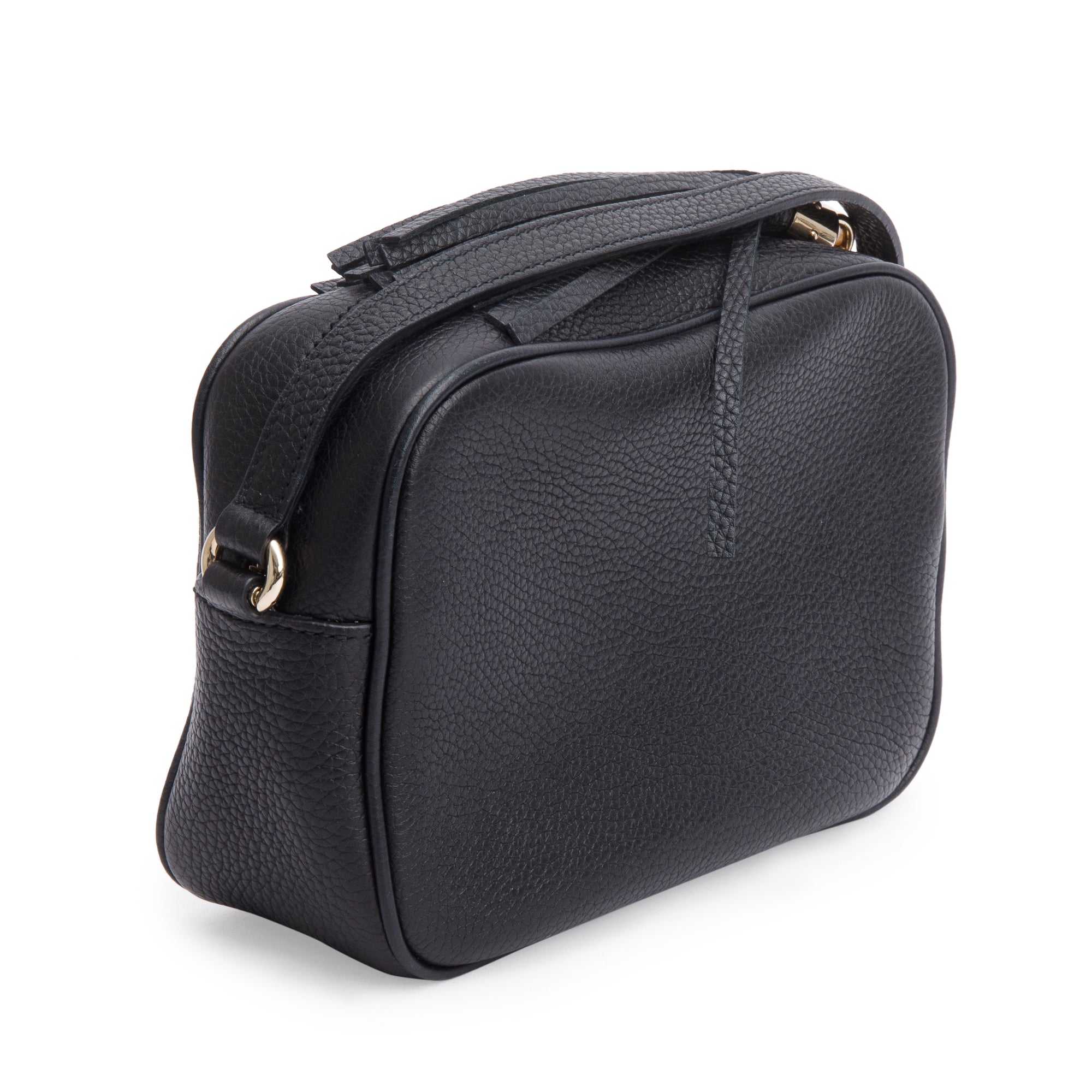 Gucci Black Pebbled Calfskin Leather Small Soho Disco Bag