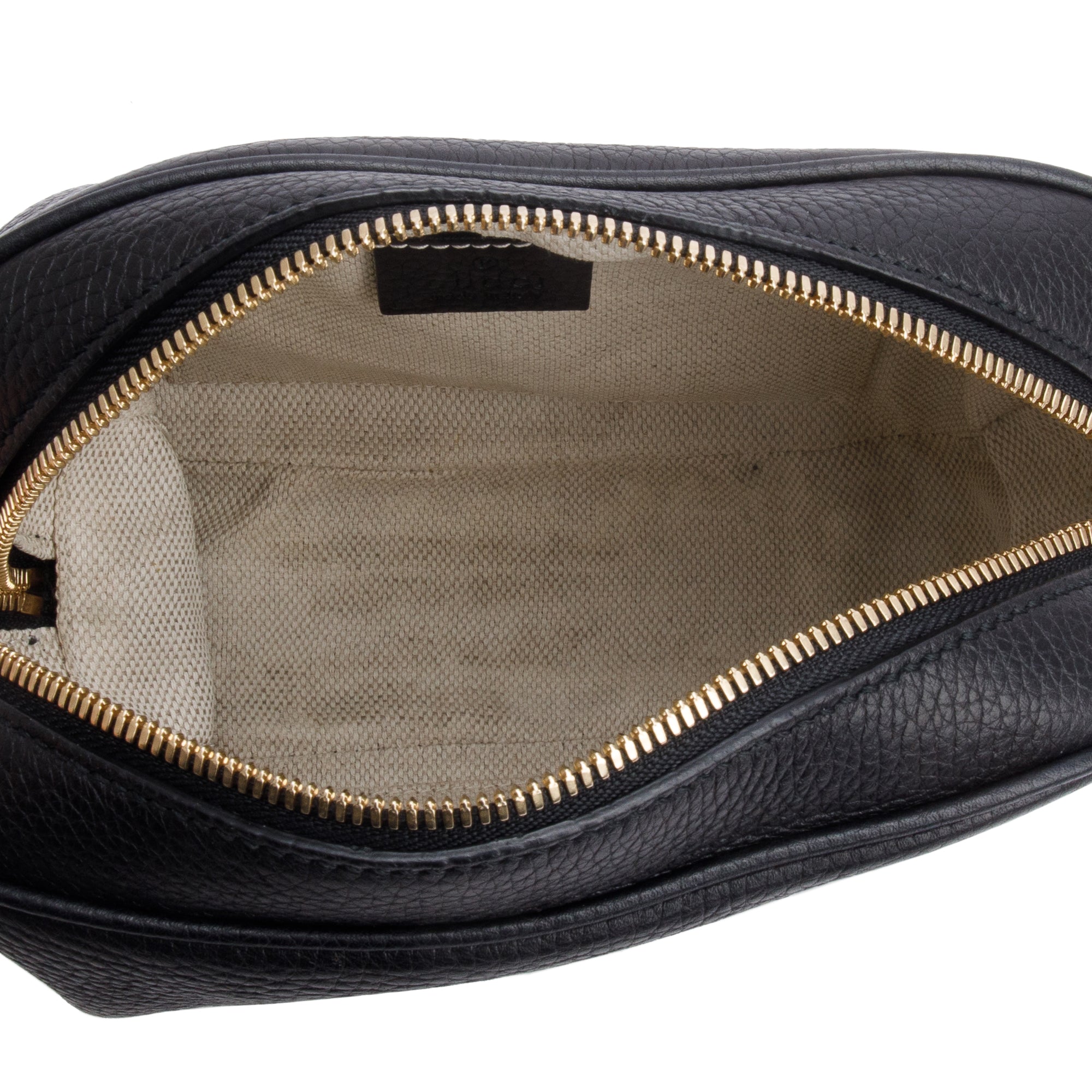 Gucci Black Pebbled Calfskin Leather Small Soho Disco Bag