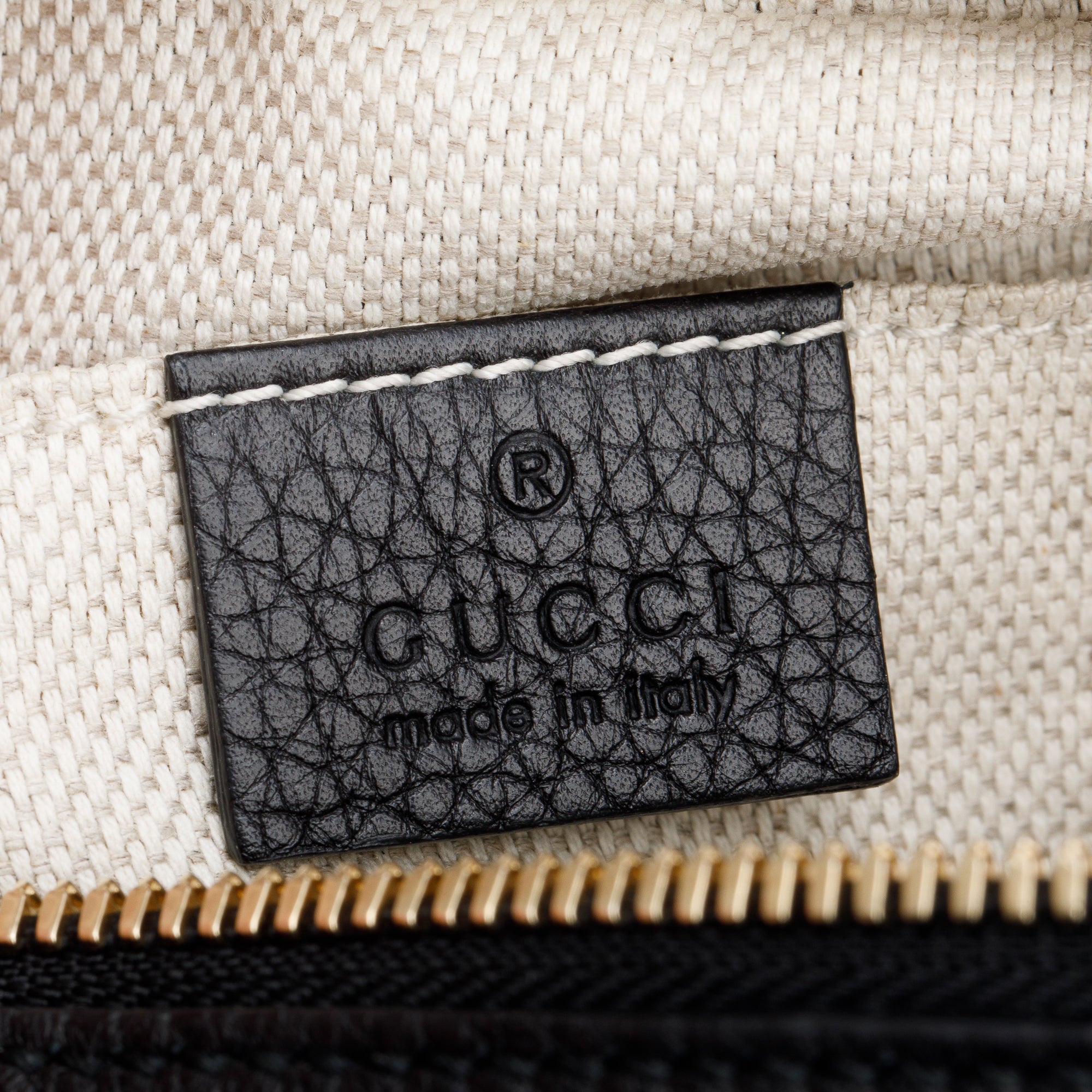 Gucci Black Pebbled Calfskin Leather Small Soho Disco Bag