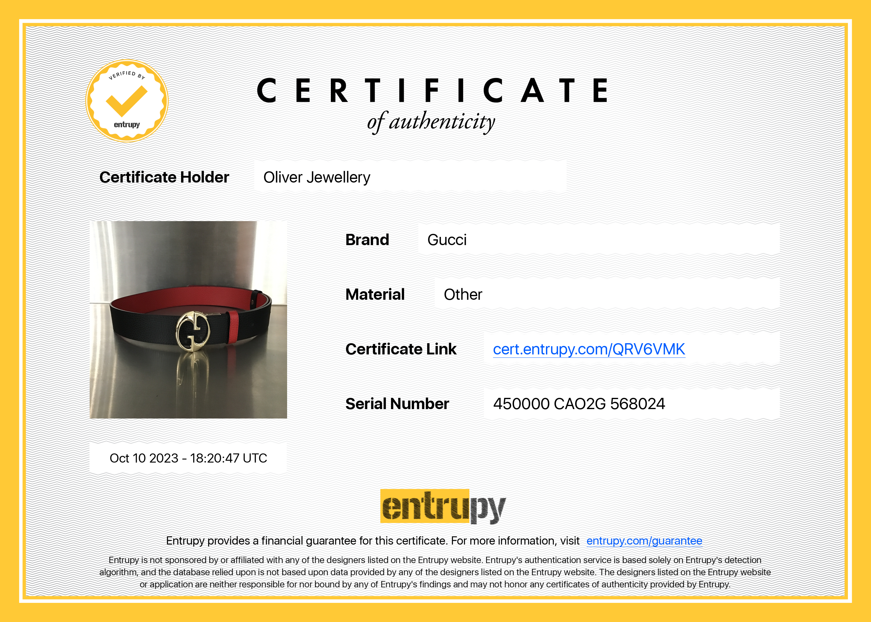 Gucci Black & Red Calfskin Leather 1973 Reversible Leather Belt