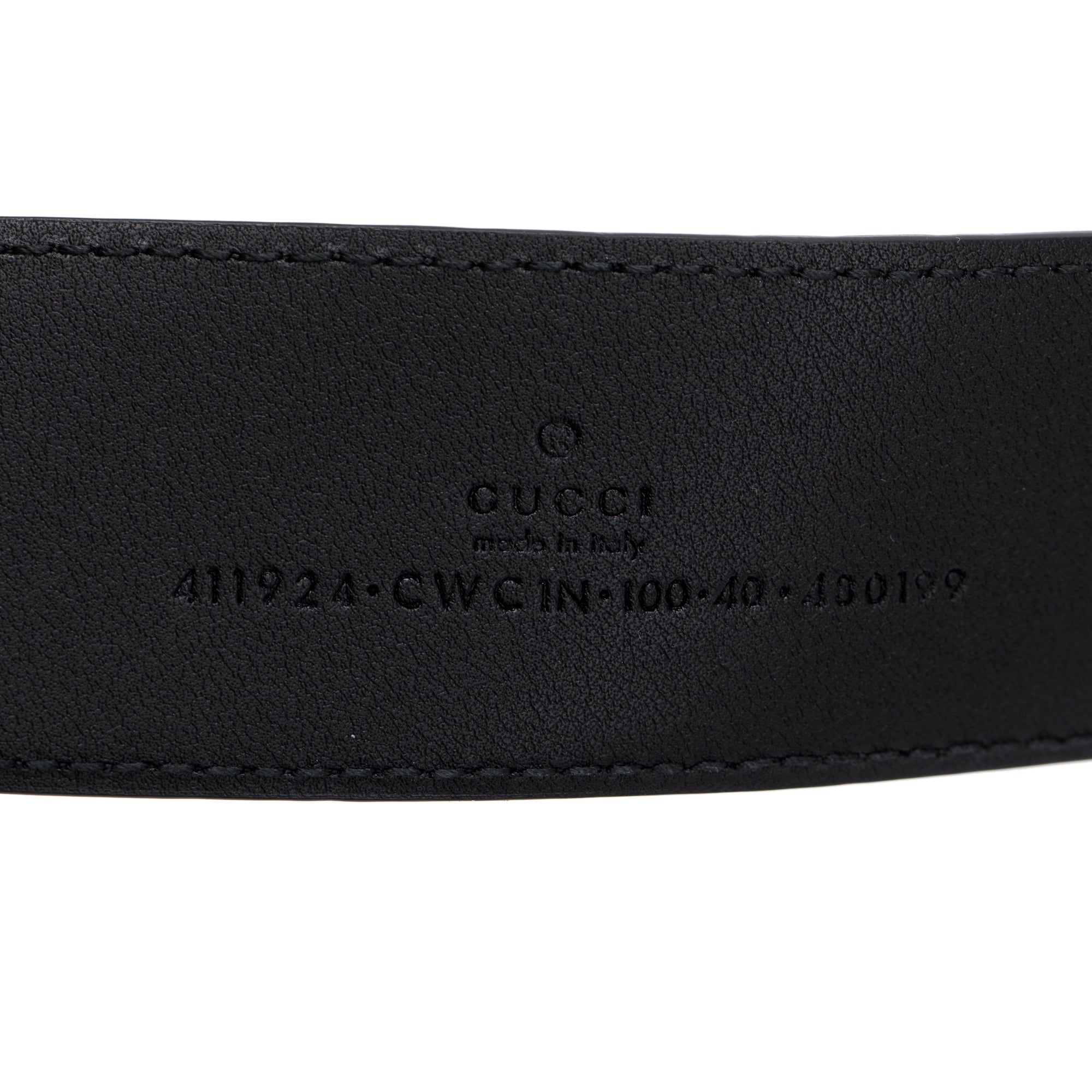 Gucci Black Signature Leather Belt with G Buckle