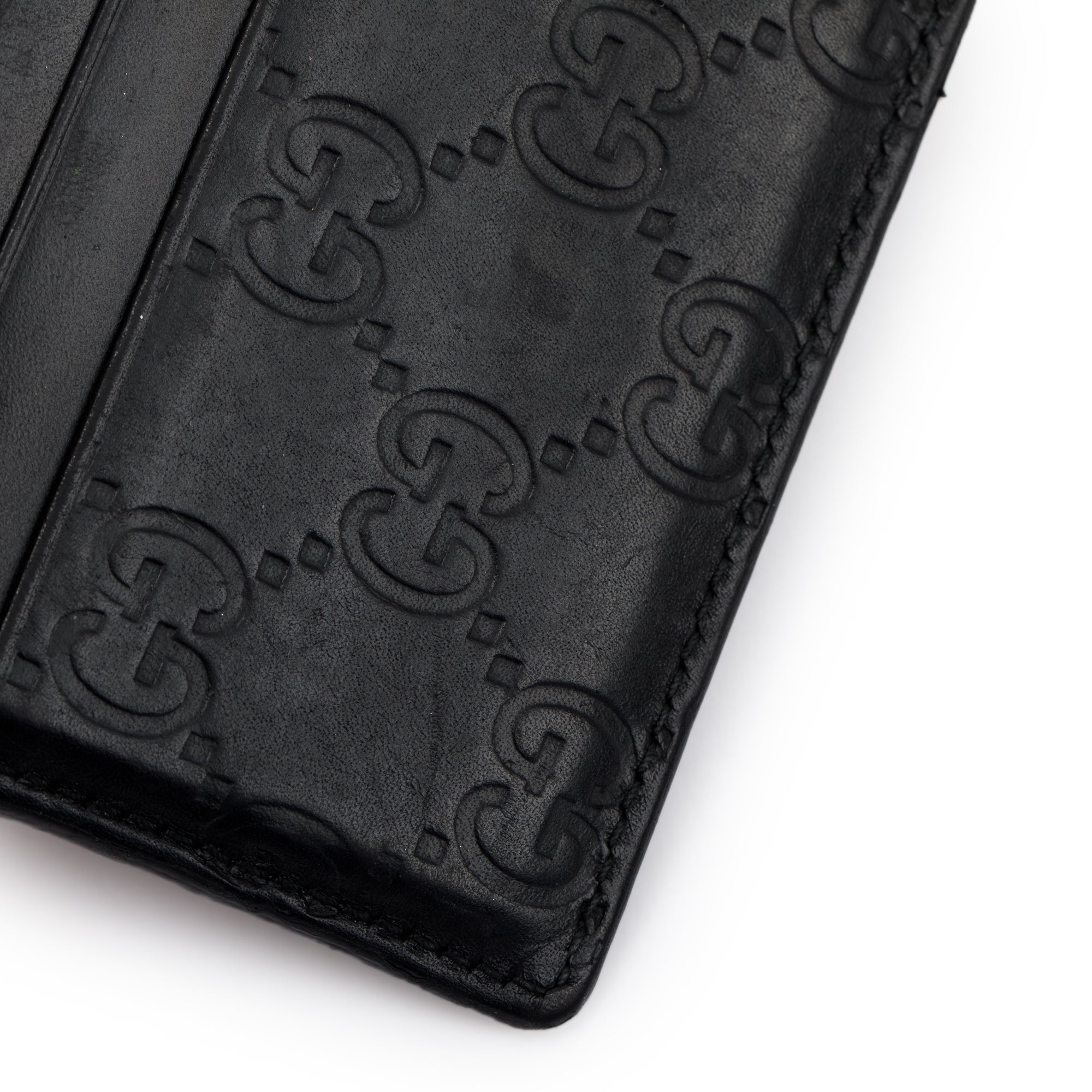 Gucci Black Signature Leather Card Holder