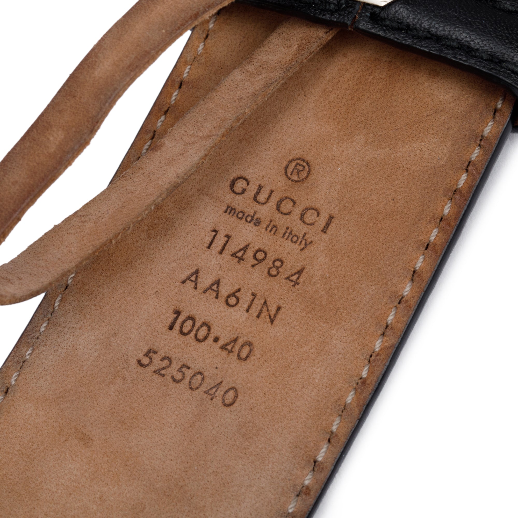 Gucci Black Signature Leather Interlocking G Belt 100 40