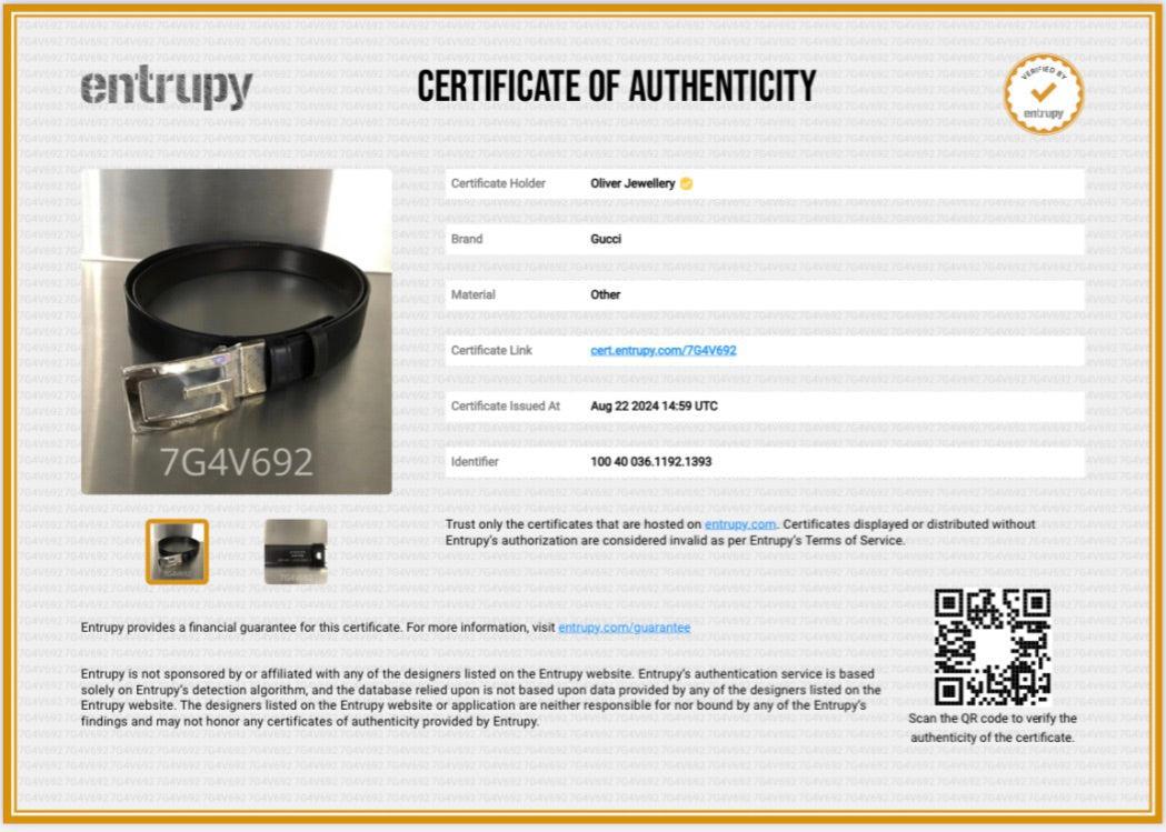 Gucci Black Smooth Leather Recatngular G Buckle Belt 100 40