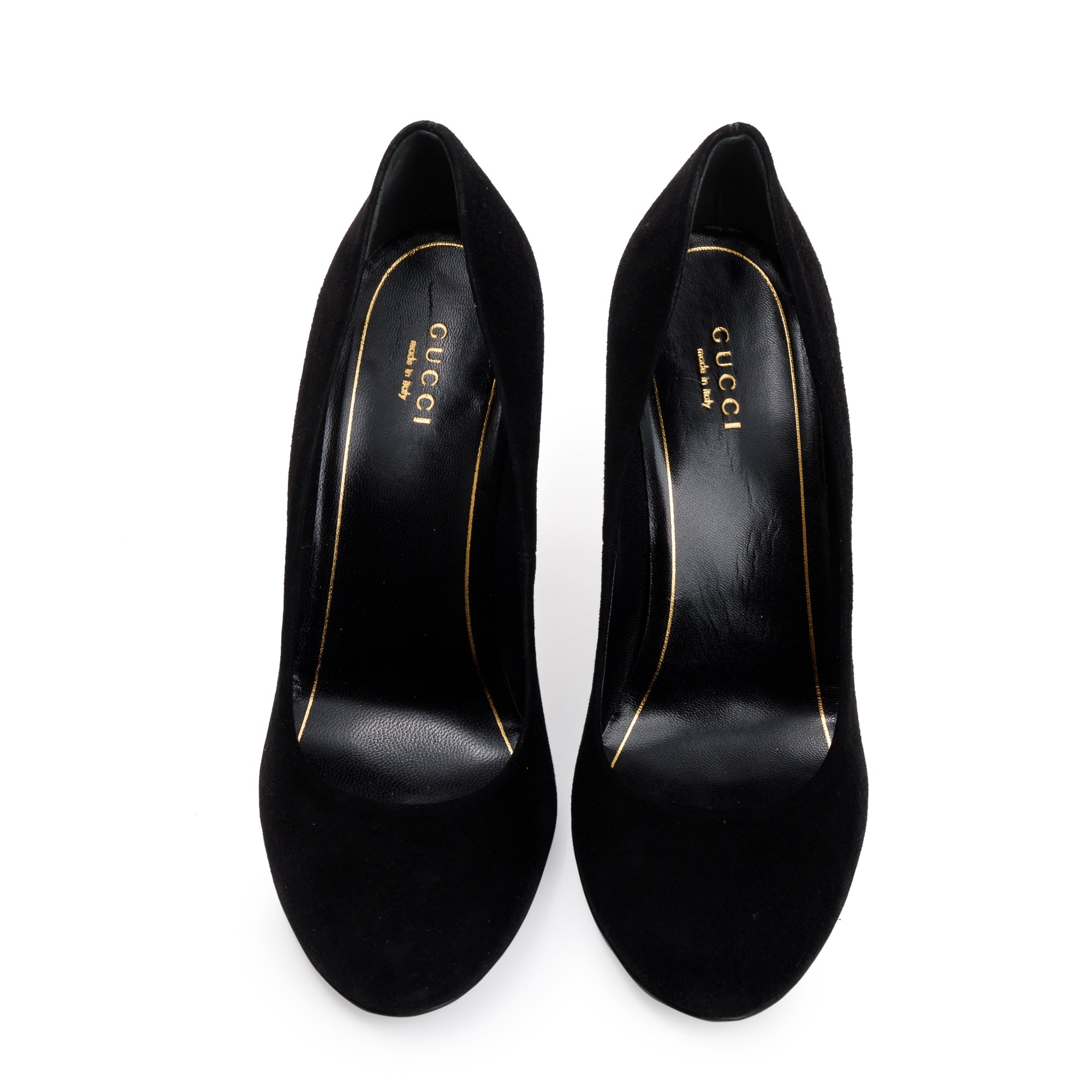 Gucci Black Suede Jacqueline Studded Pumps, Size 37.5 w/ Box