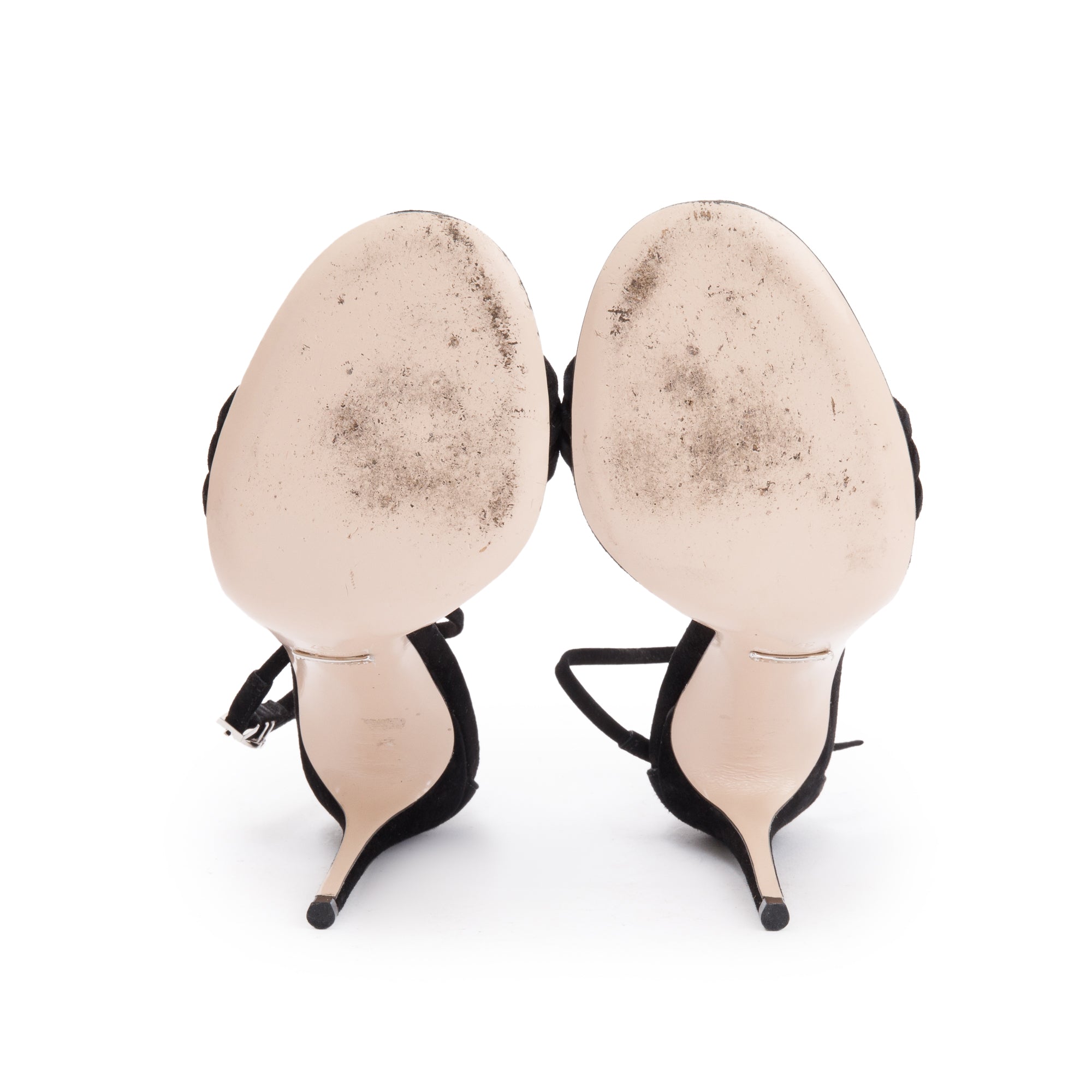 Gucci Black Suede Kid Scamosciato Sandals, Size 37 w/ Box