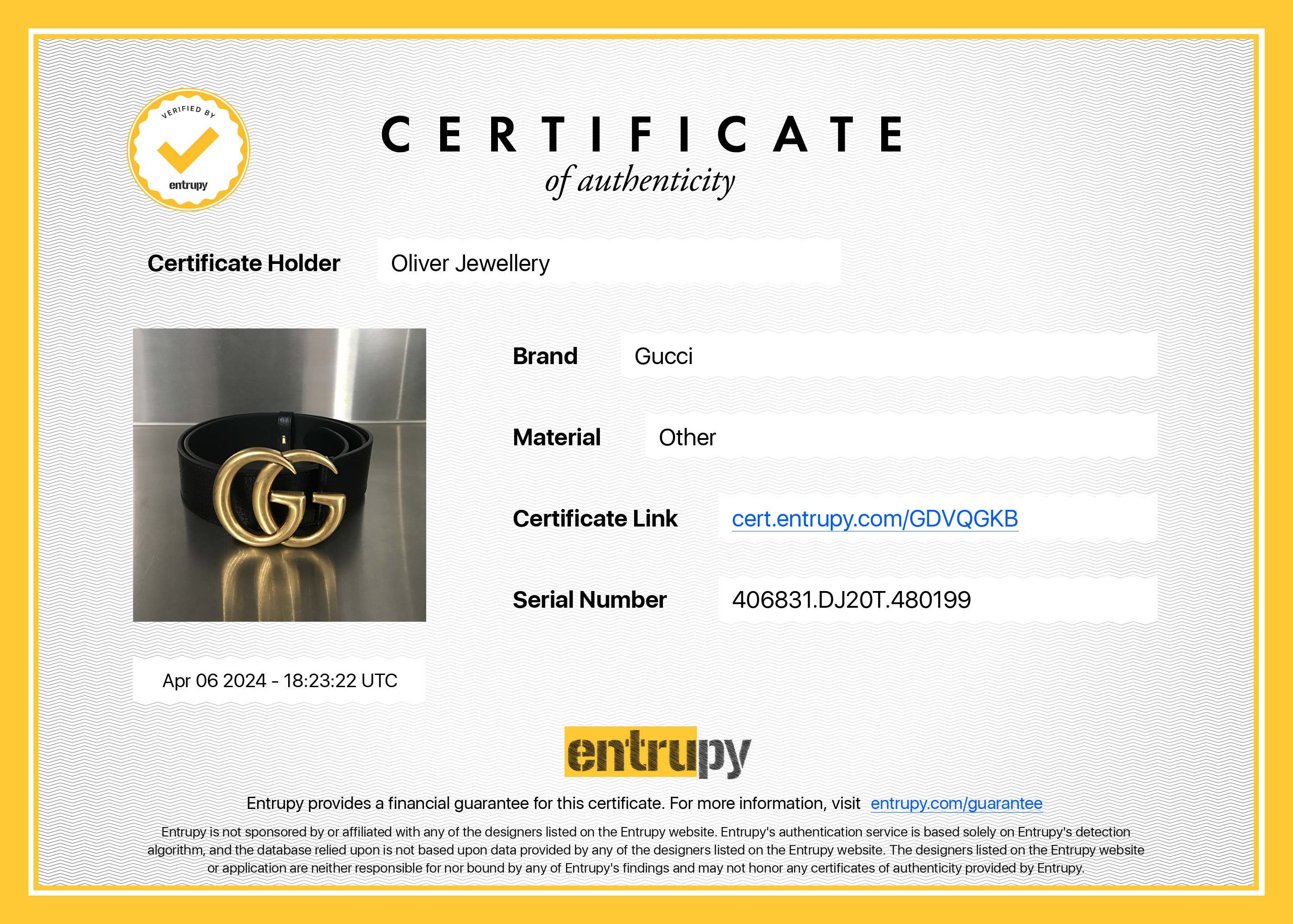 Gucci Black Wide Leather Belt with Double G Buckle 85 34 w/ Box