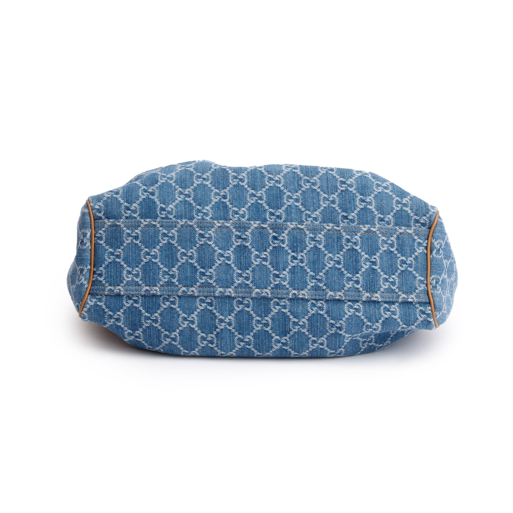 Gucci Blue GG Denim Medium Sukey Tote w/ Box