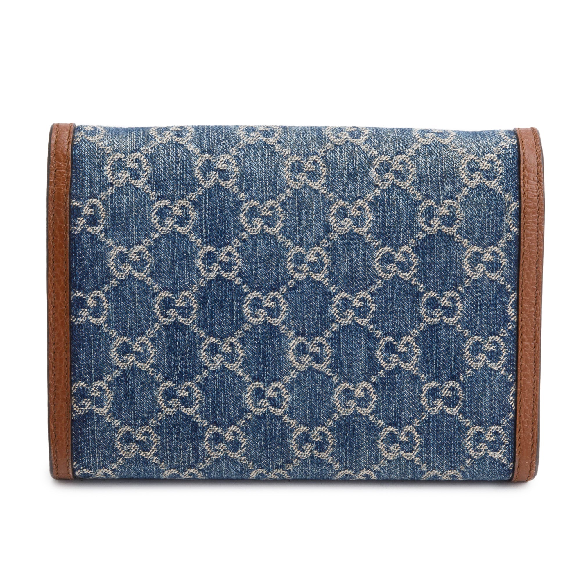 Gucci Blue GG Denim Mini Dionysus Wallet on Chain w/ Box