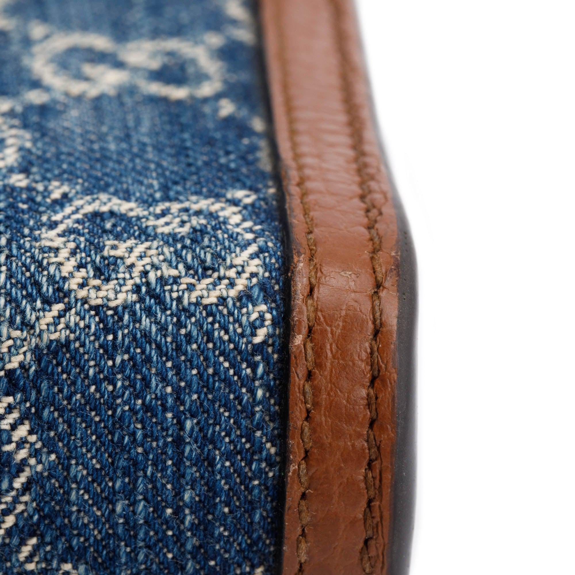 Gucci Blue GG Denim Mini Dionysus Wallet on Chain w/ Box