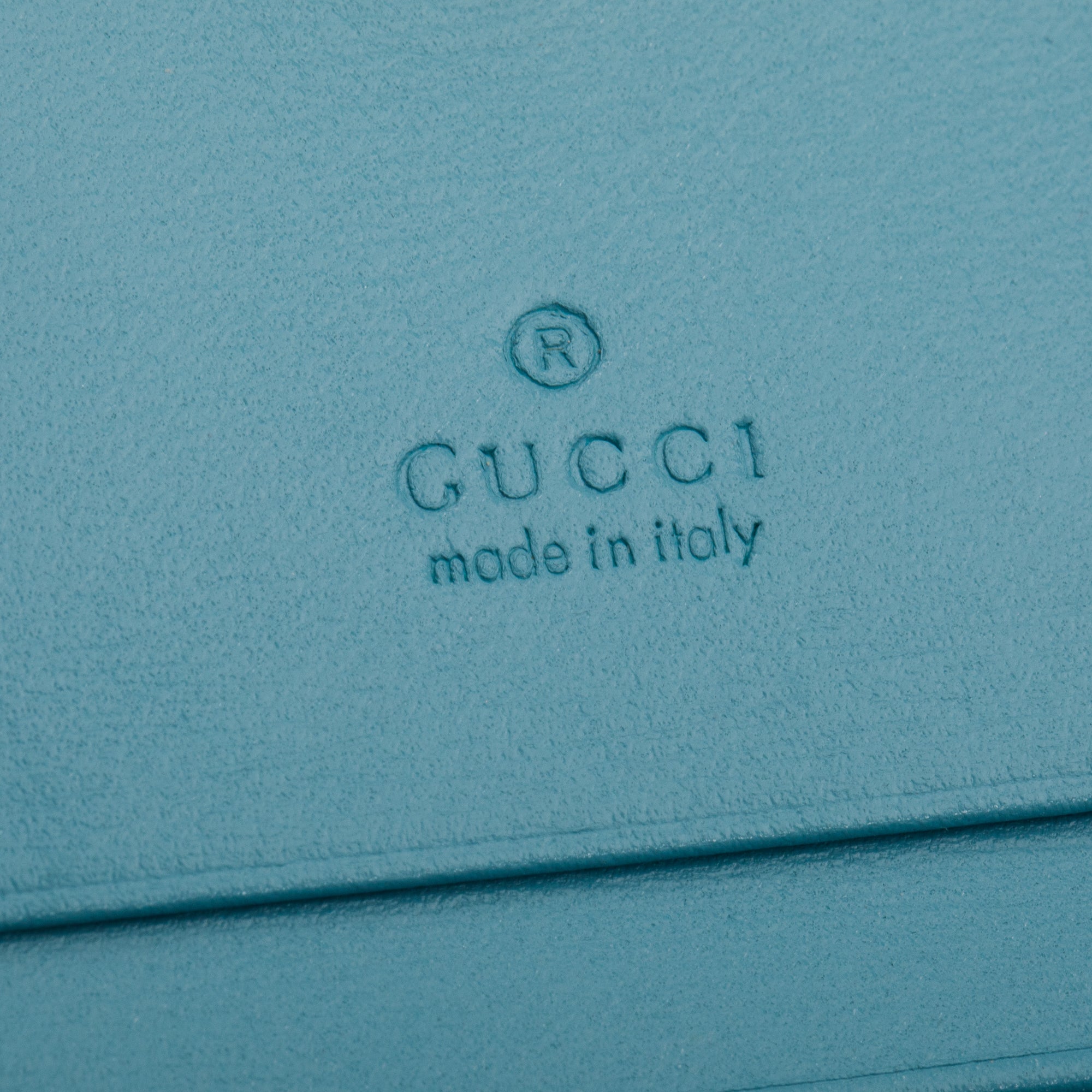 Gucci Blue Leather 1955 Horsebit Card Case Wallet