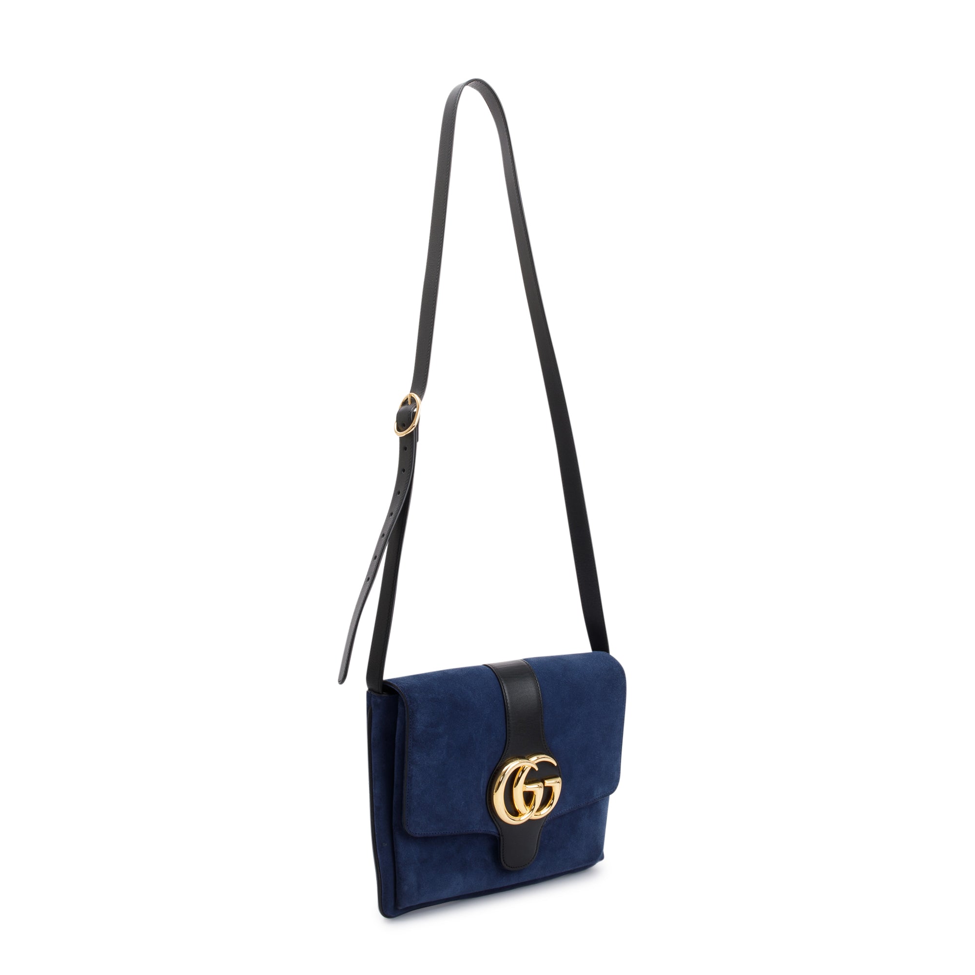 Gucci Blue Medium Suede Arli Shoulder Bag