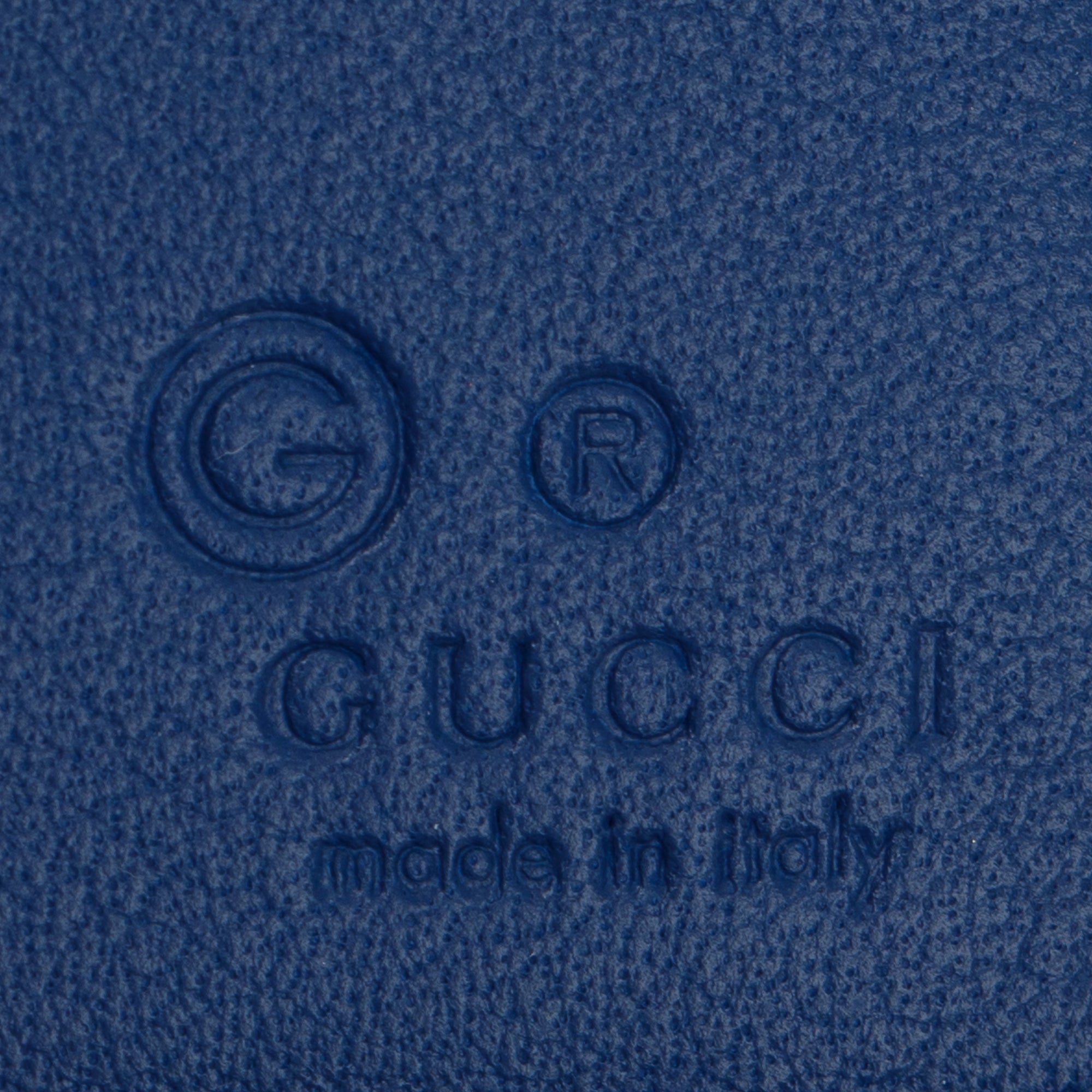 Gucci Blue Microguccissima Leather Continental Flap Wallet w/ Box