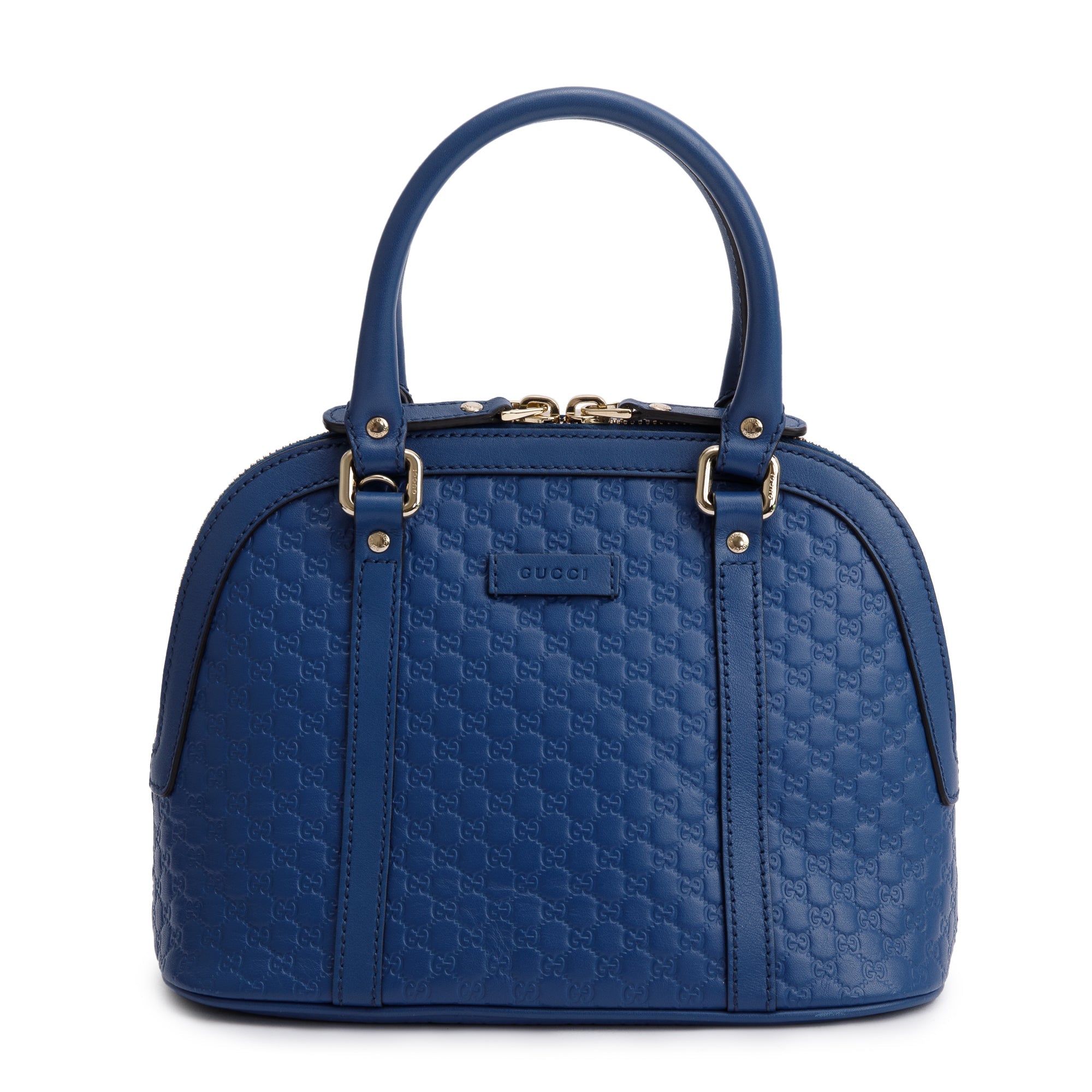 Gucci Blue Microguccissima Leather Mini Dome Bag w/ Strap