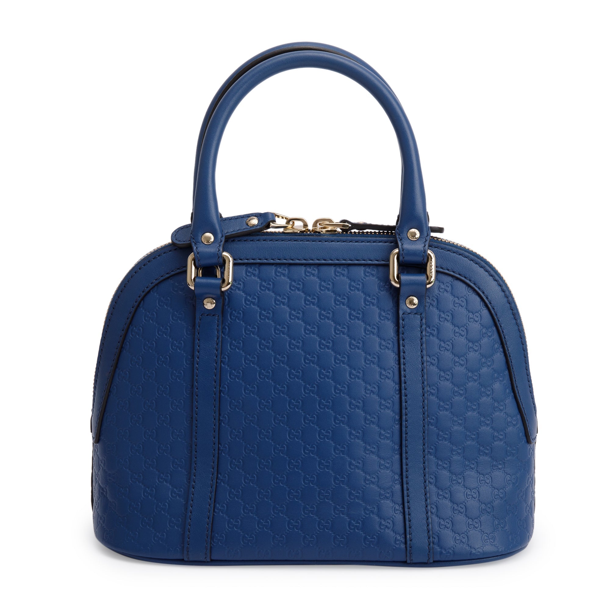 Gucci Blue Microguccissima Leather Mini Dome Bag w/ Strap