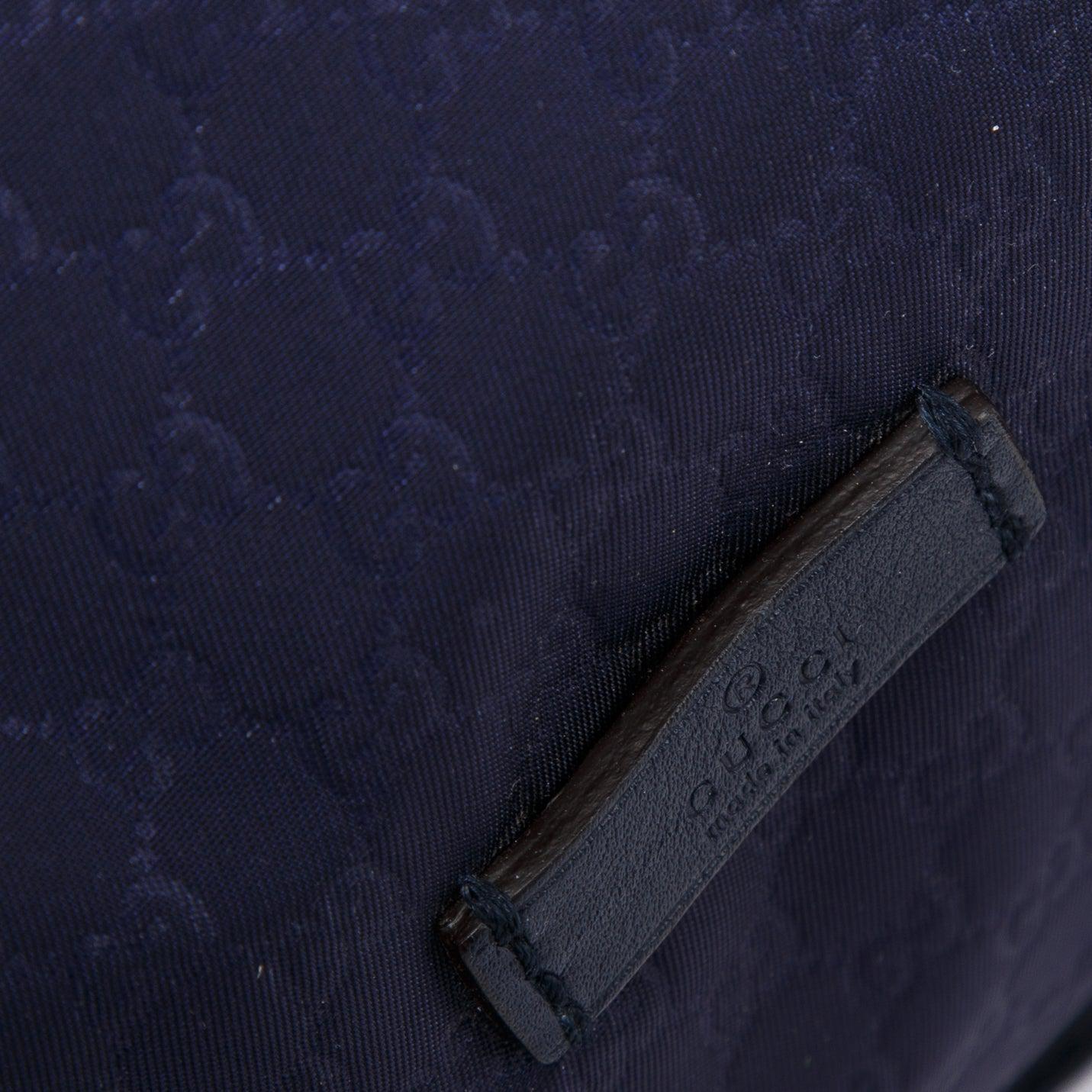 Gucci Blue Microguccissima Nylon Kid's Gym Bag