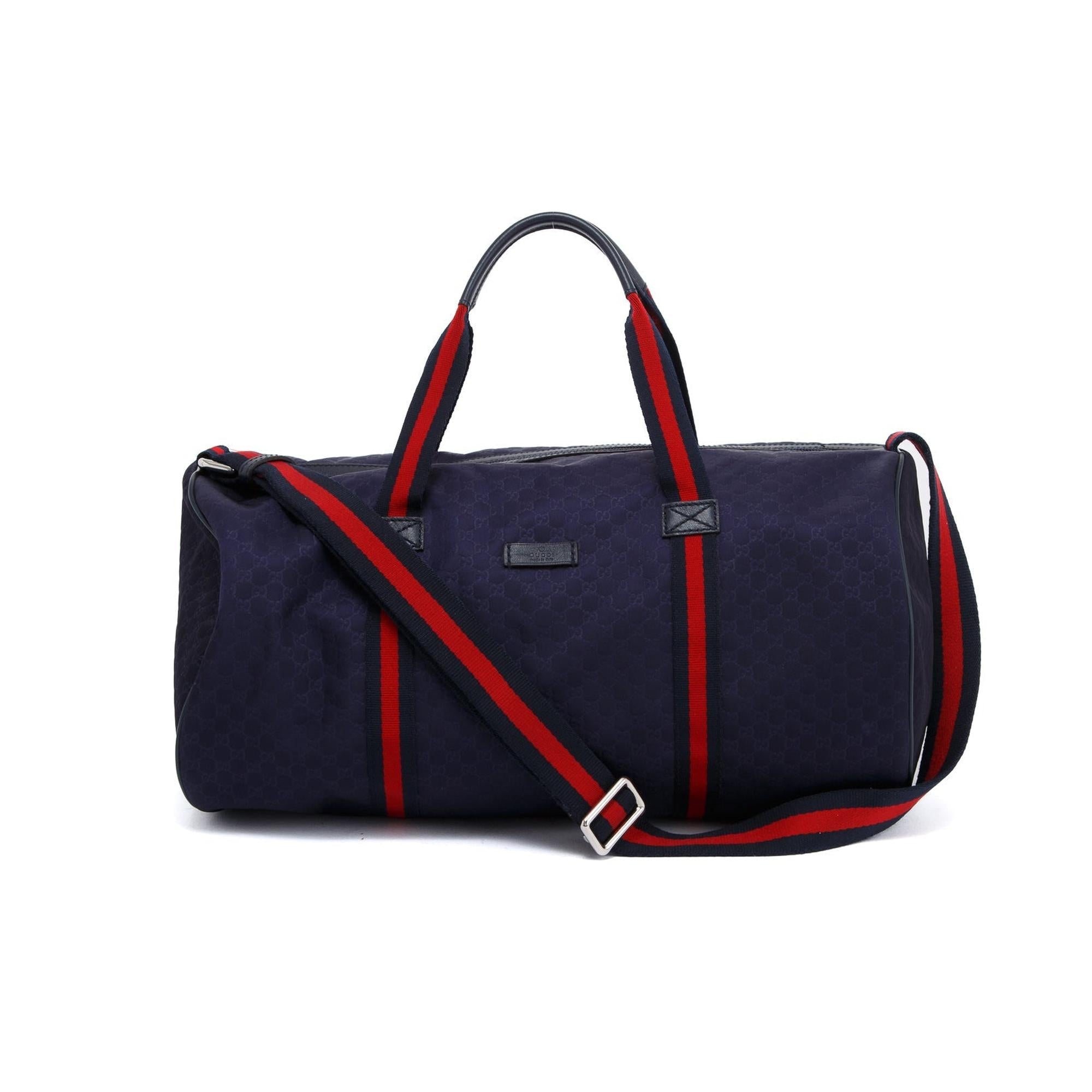 Gucci Blue Microguccissima Nylon Kid's Gym Bag