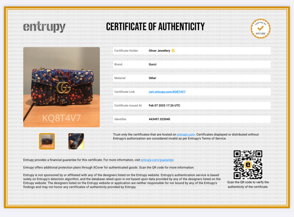 Gucci Blue Multicolor Floral Print Matelasse Cotton GG Marmont Matelasse Small Shoulder Bag