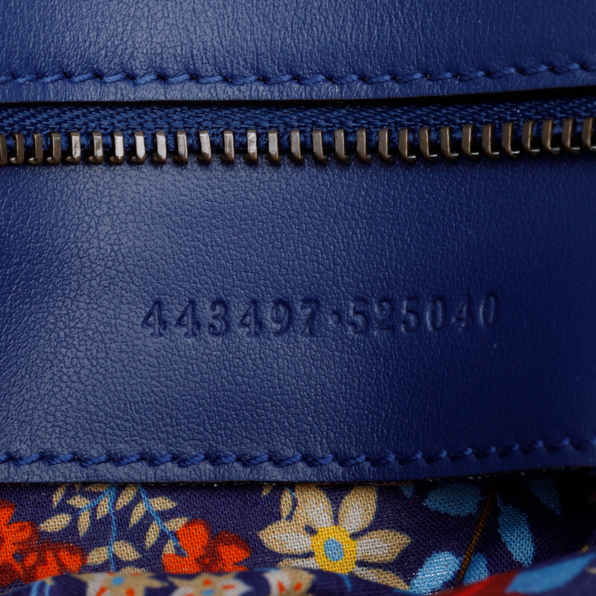 Gucci Blue Multicolor Floral Print Matelasse Cotton GG Marmont Matelasse Small Shoulder Bag