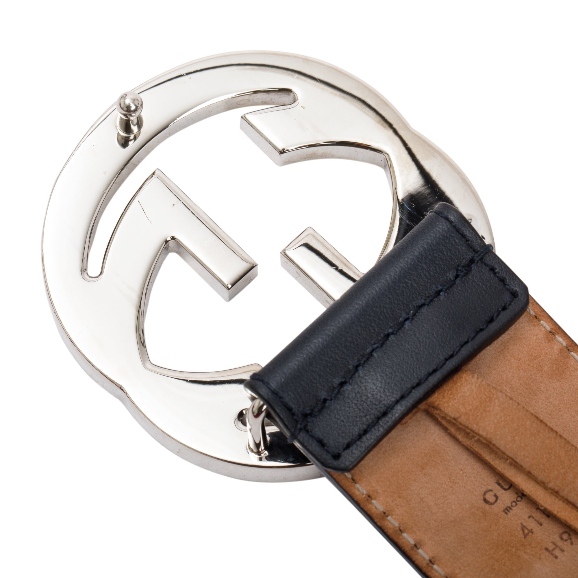 Gucci Blue and Red Web Belt with G Buckle 85 34