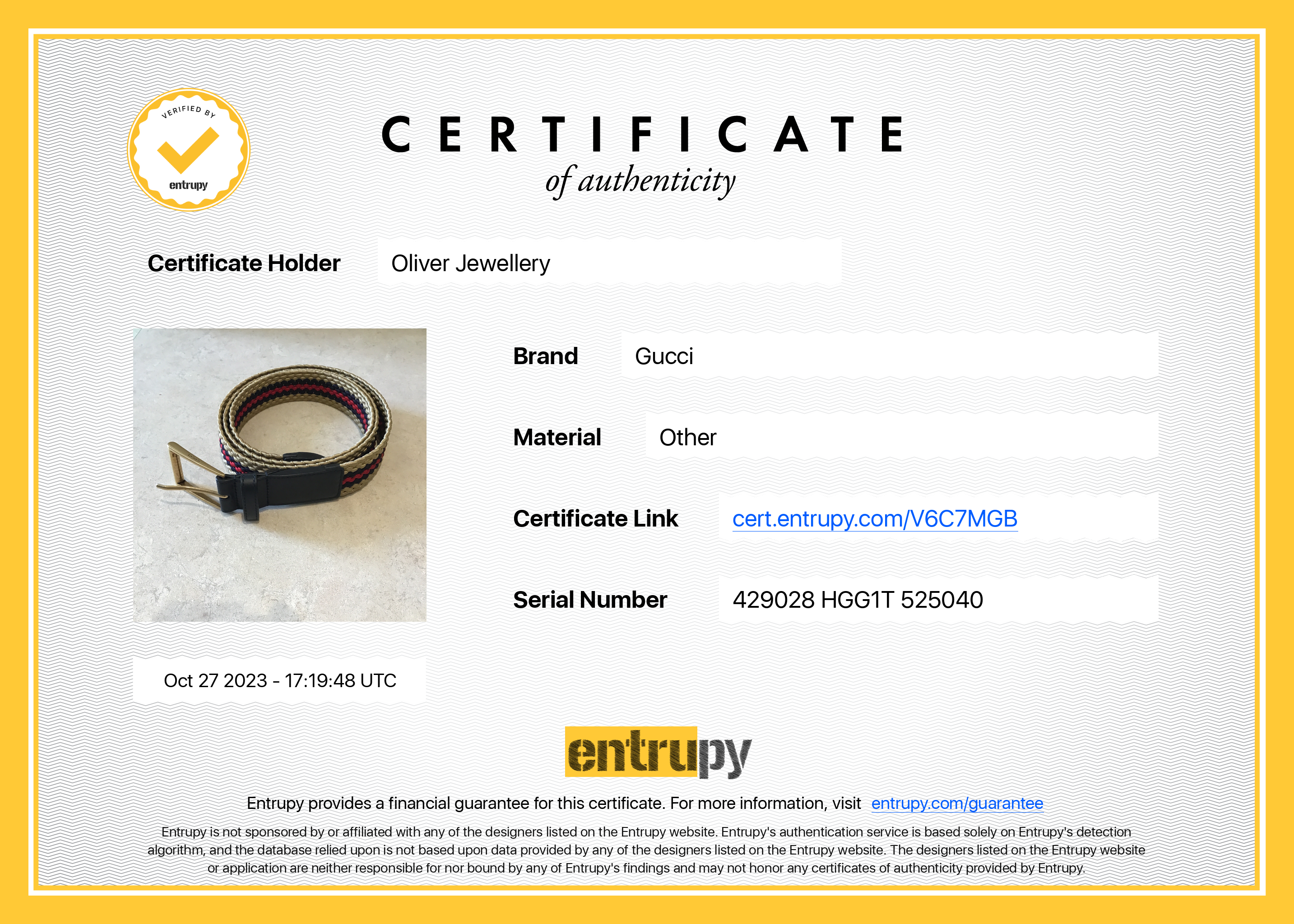 Gucci Braided Web Belt with Square Buckle