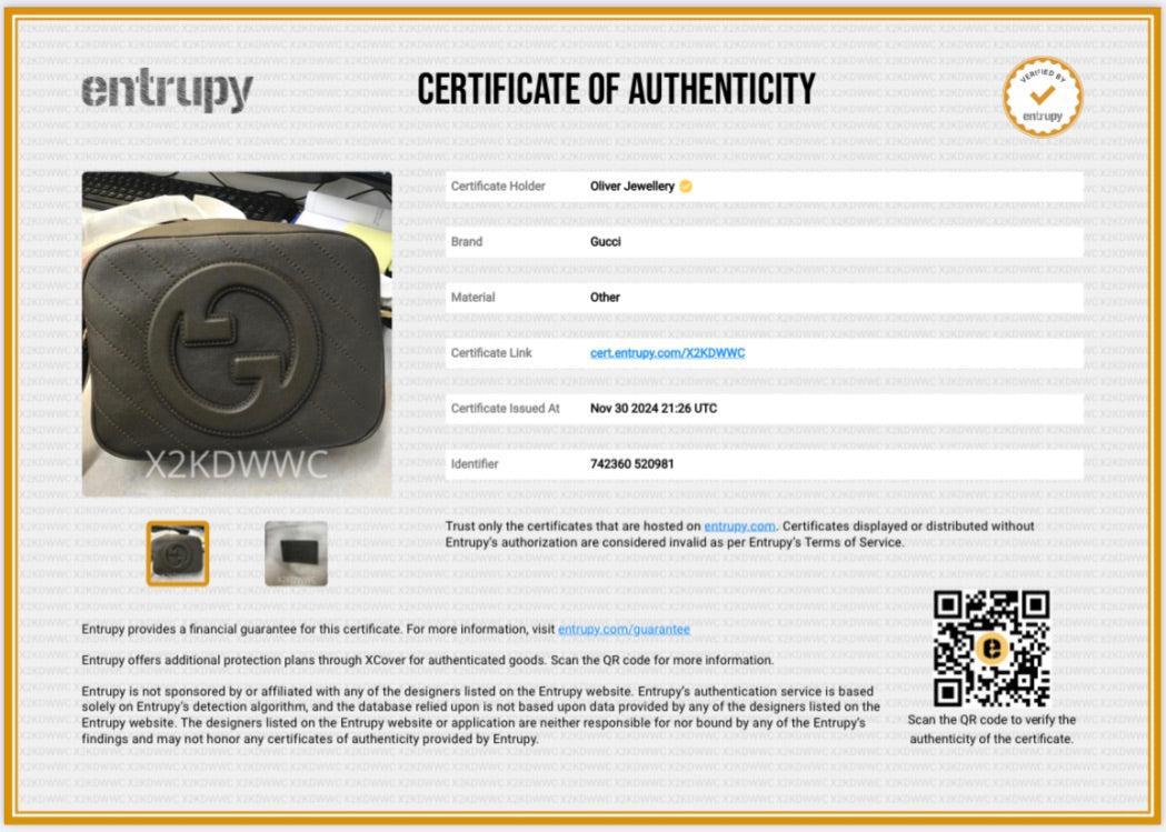 Gucci Brown Calfskin Leather Mini Blondie Shoulder Bag