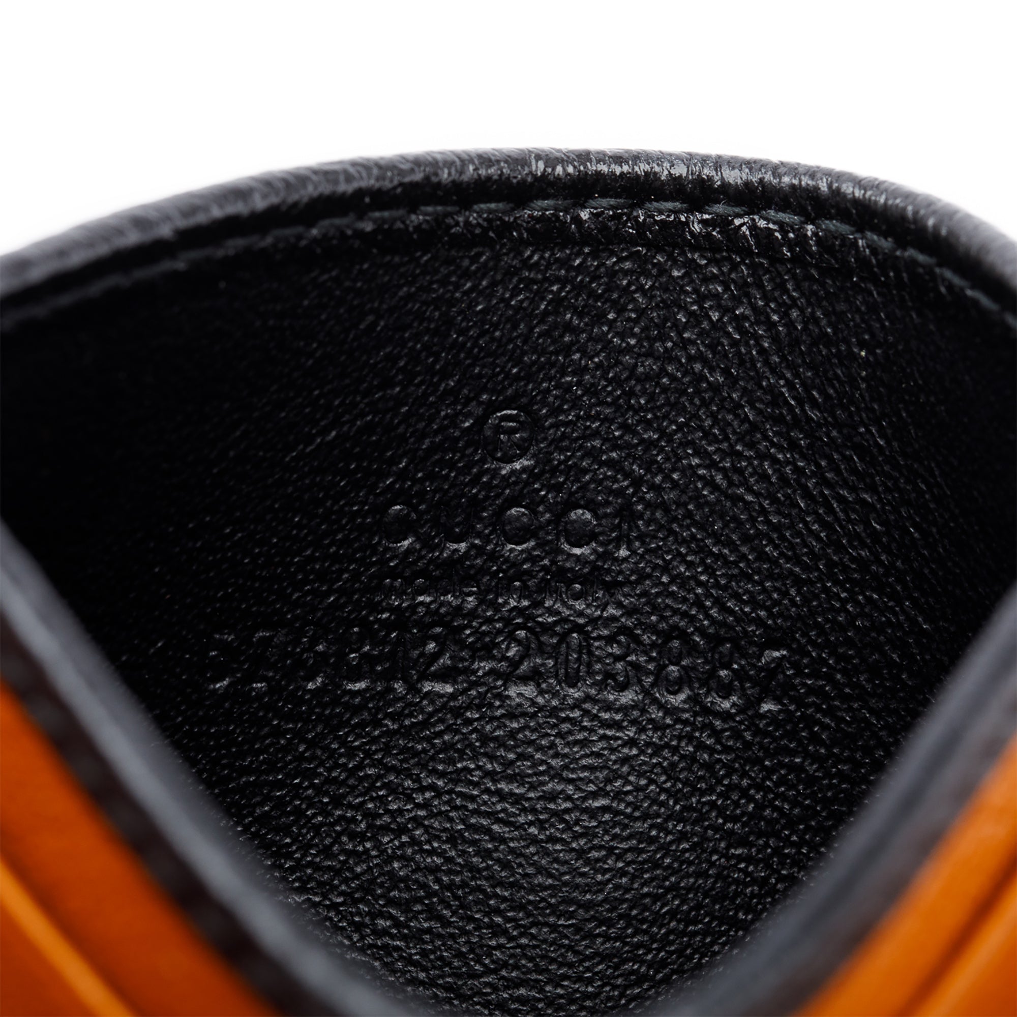 Gucci Brown Calfskin Leather Torchon GG Marmont Card Holder w/ Box