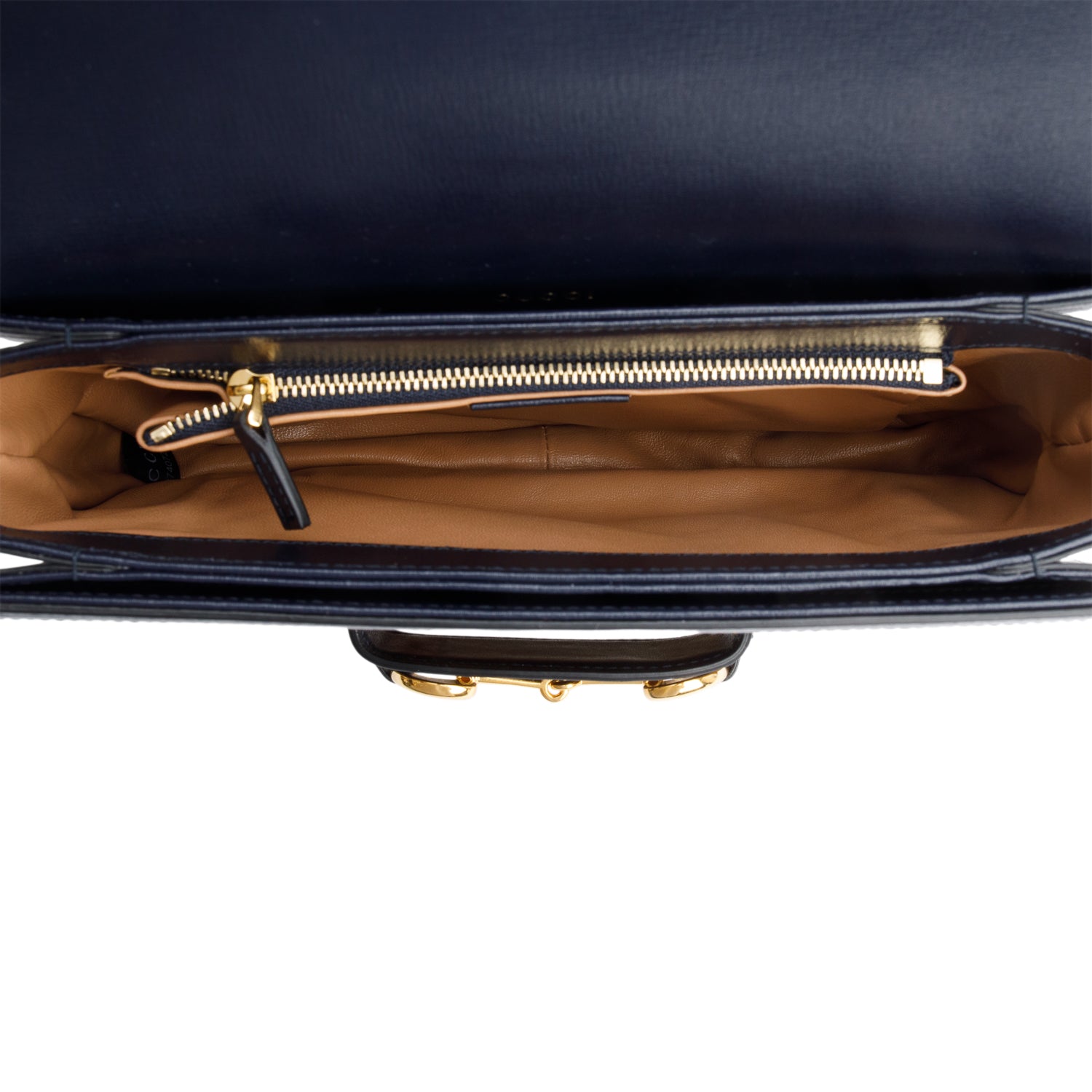 Gucci Brown Corduroy Blue Leather Trim Horsebit 1955 Small Shoulder Bag