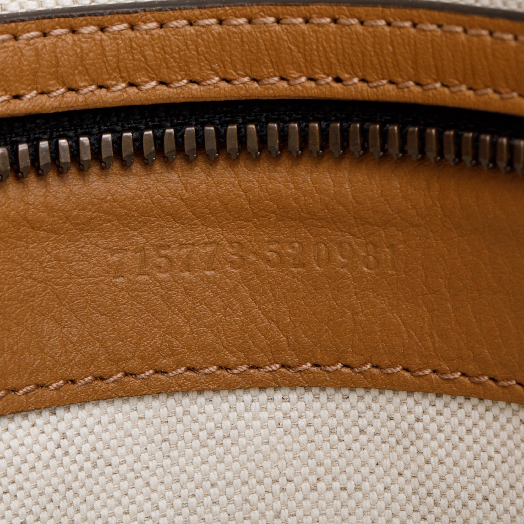 Gucci Brown GG Canvas Tan Leather Bauletto Extra Large Duffle Bag w/ Strap