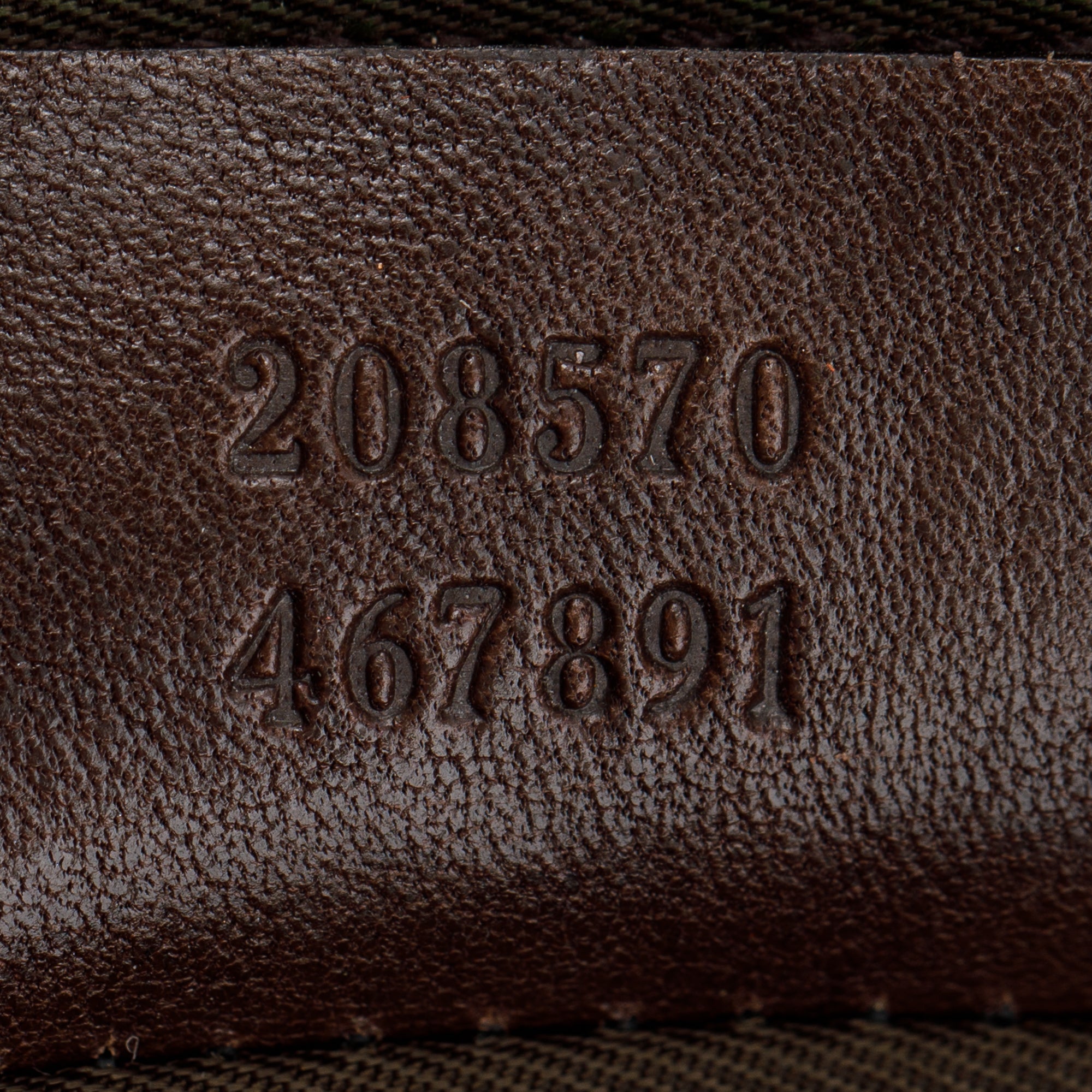 Gucci Brown GG Crystal Monogram Babouska Wristlet Pouch w/ Box