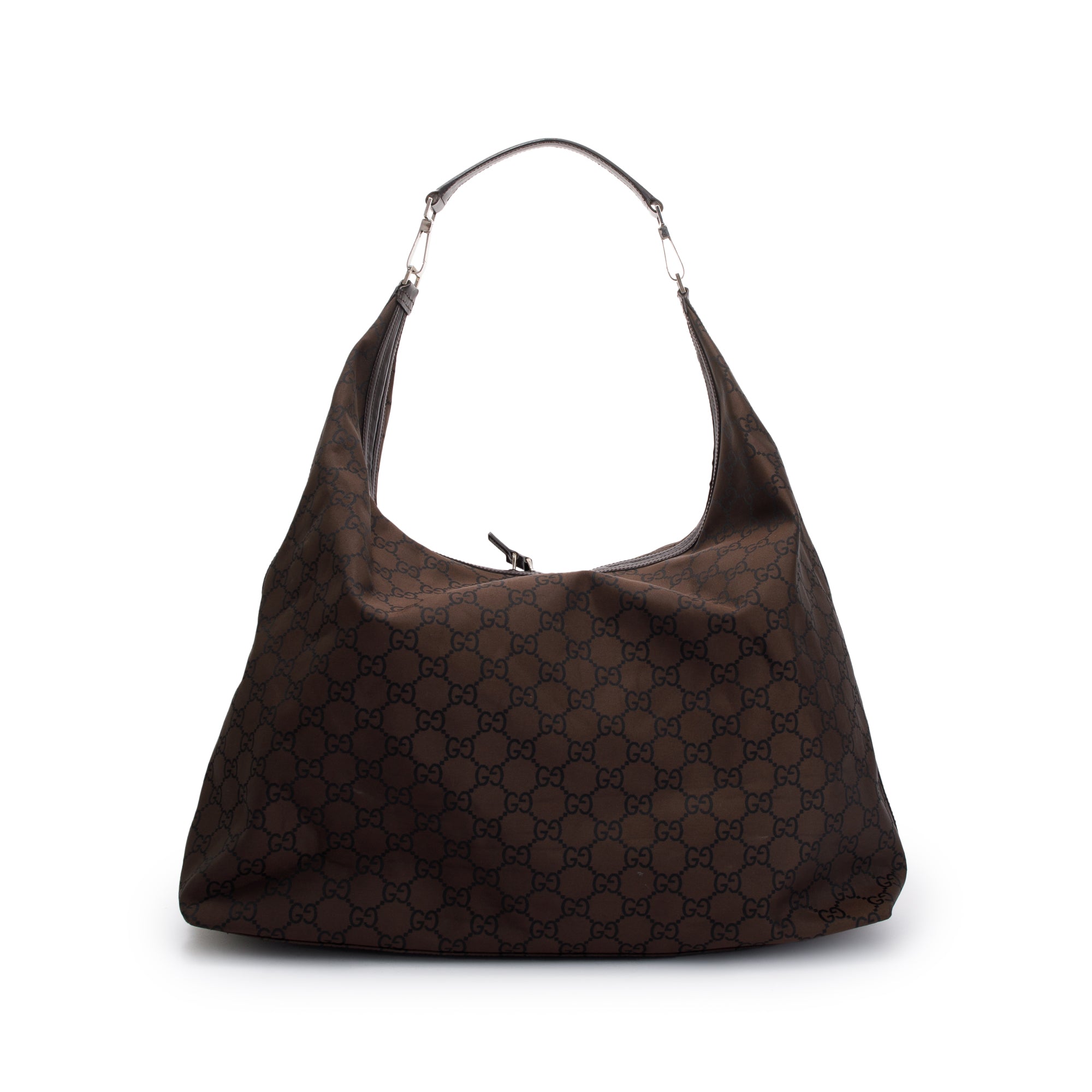 Gucci Brown GG Nylon Extra Large Hobo