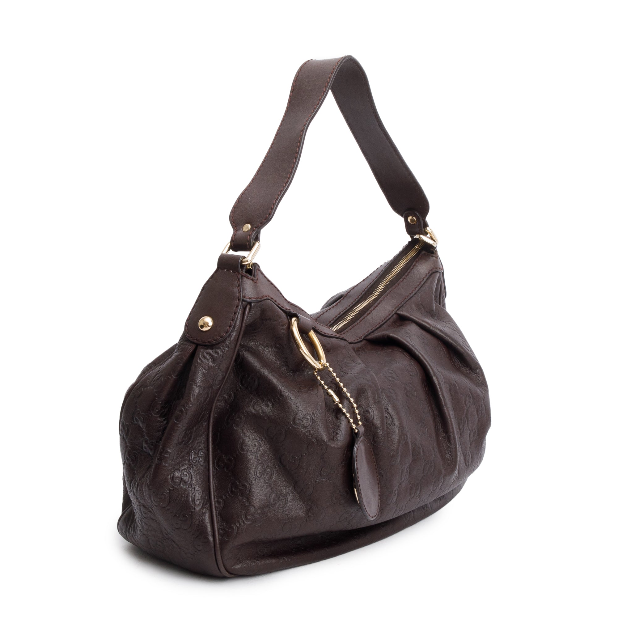 Gucci Brown GG Signature Leather Medium Sukey Tote