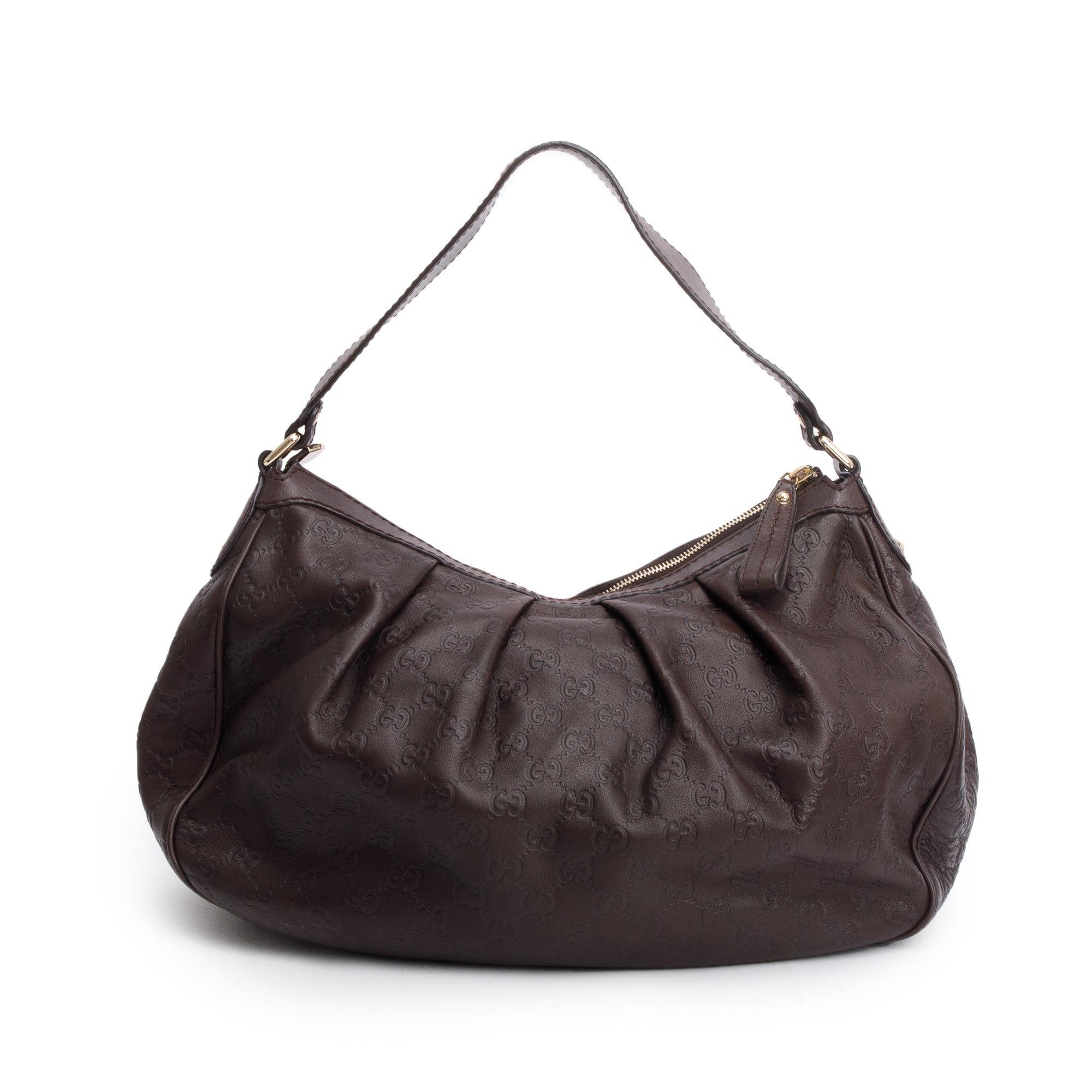 Gucci Brown GG Signature Leather Medium Sukey Tote