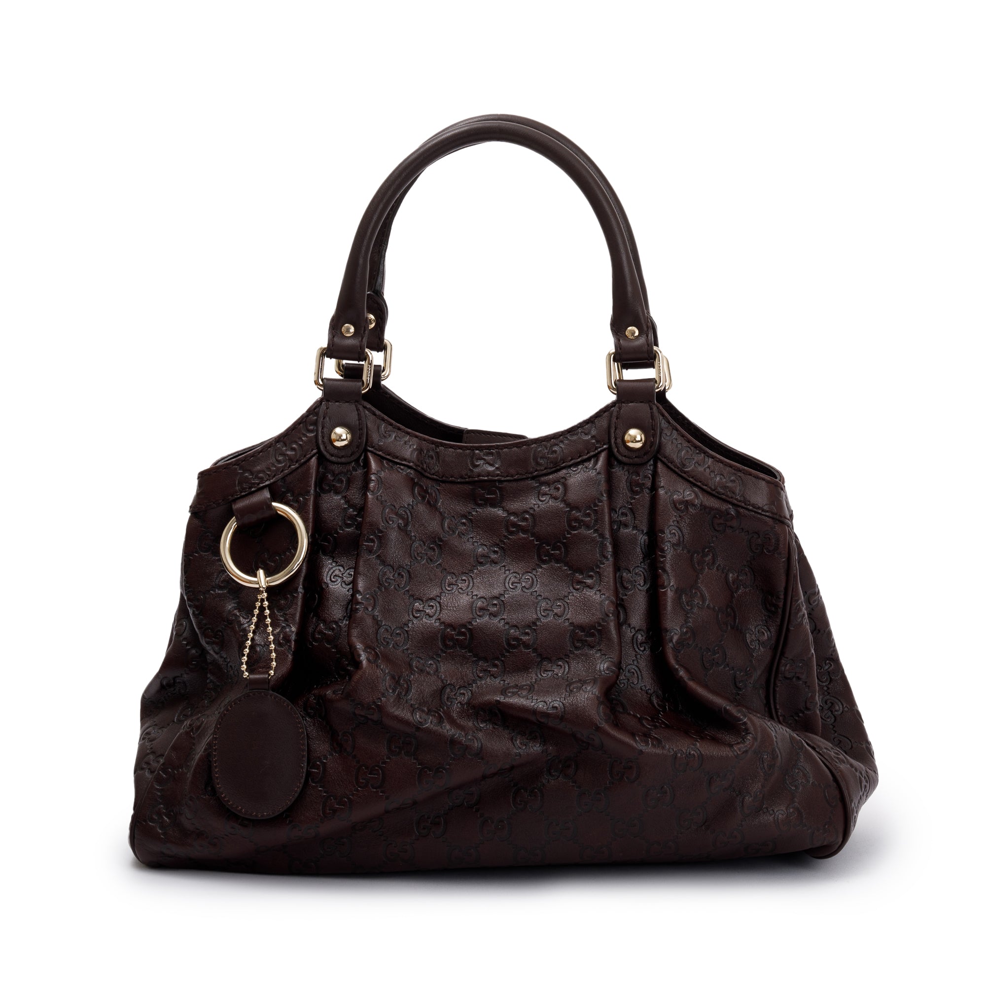 Gucci Brown GG Signature Leather Medium Sukey Tote