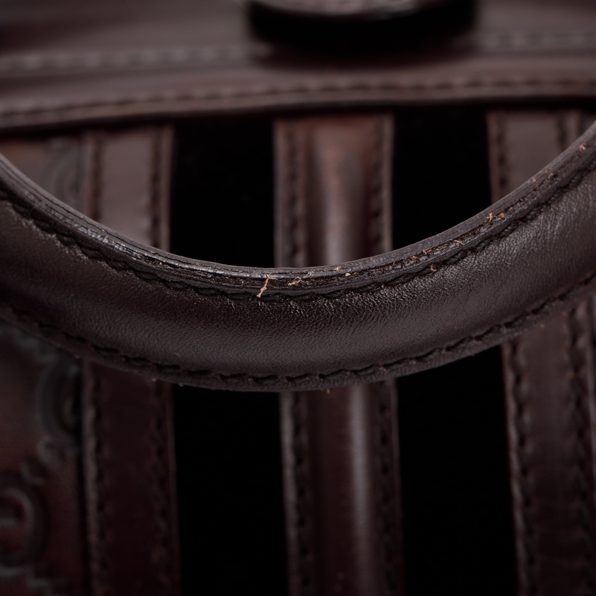 Gucci Brown GG Signature Leather Treasure Boston Bag