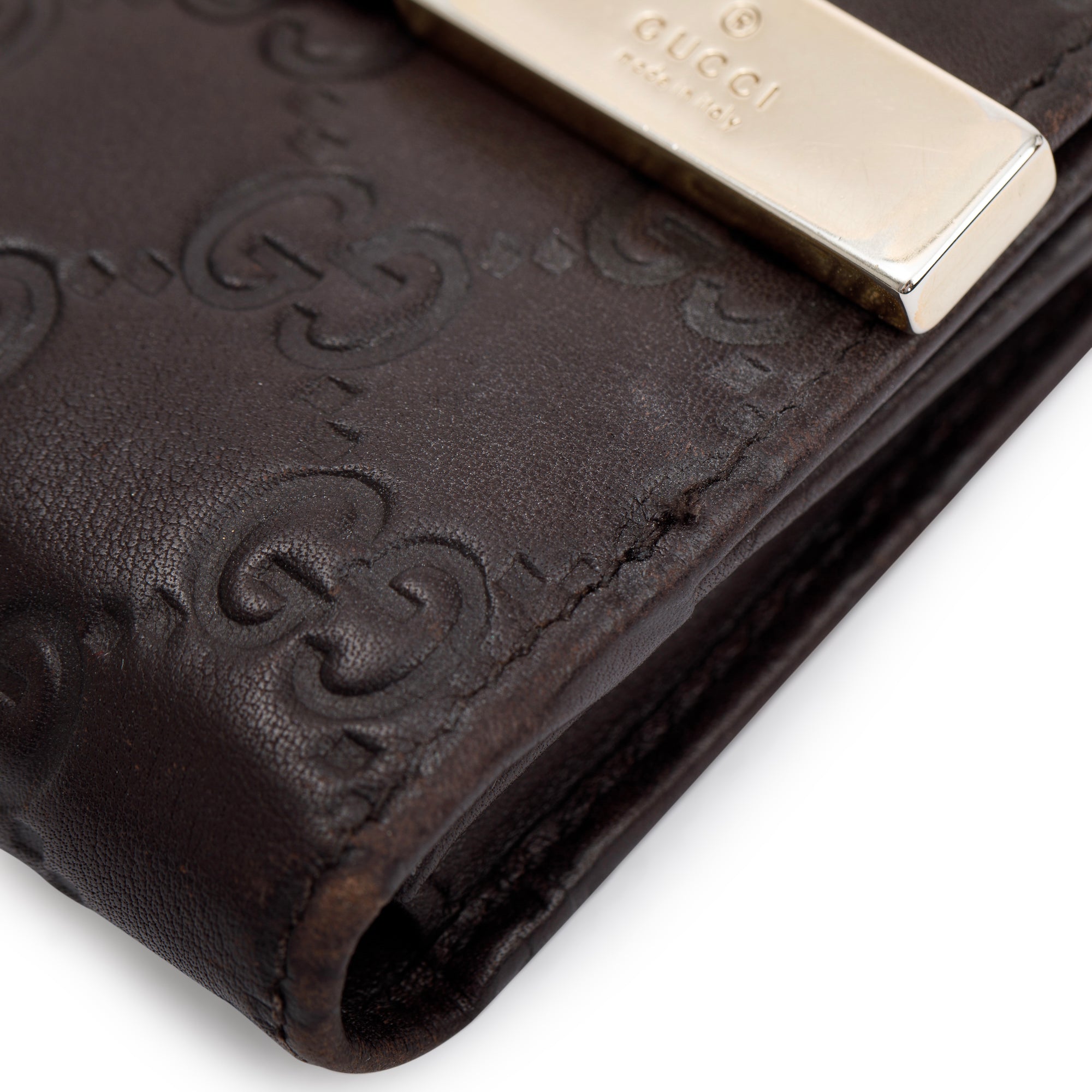 Gucci Brown Guccissima Leather Continental Wallet w/ Box