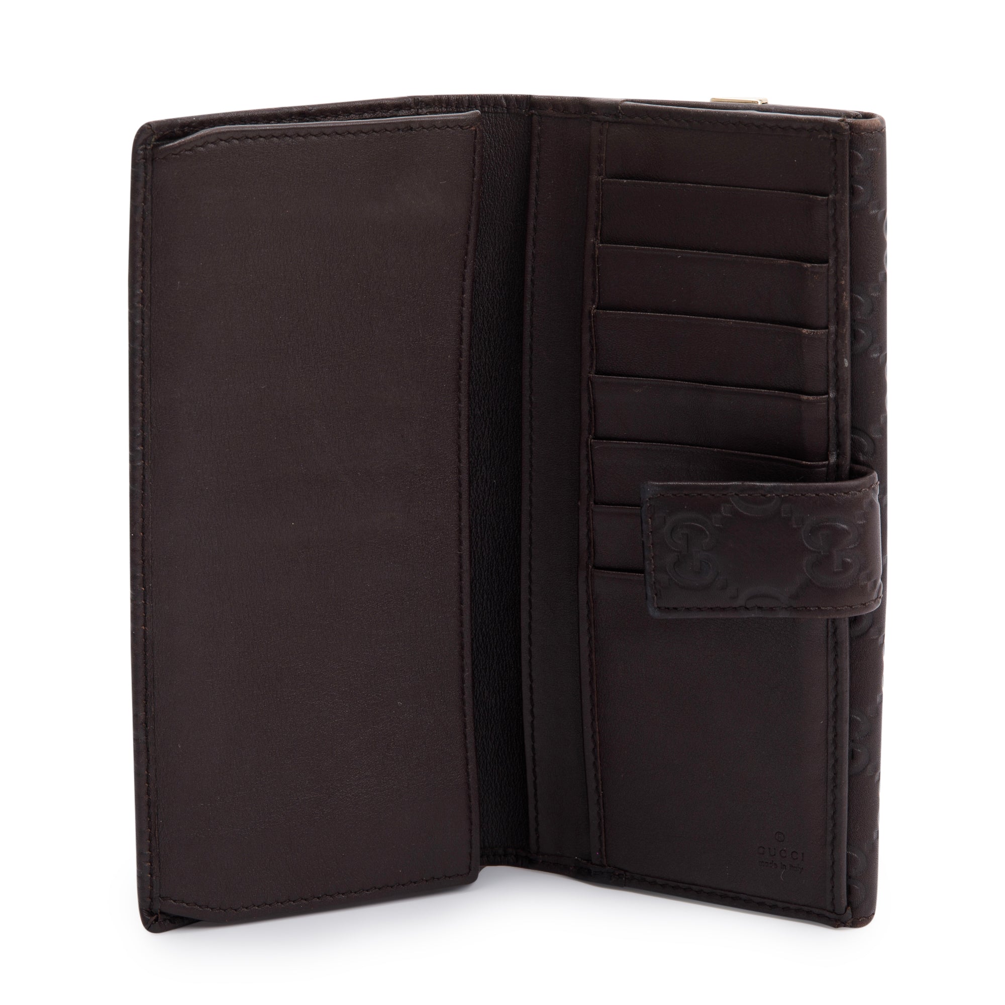 Gucci Brown Guccissima Leather Continental Wallet w/ Box