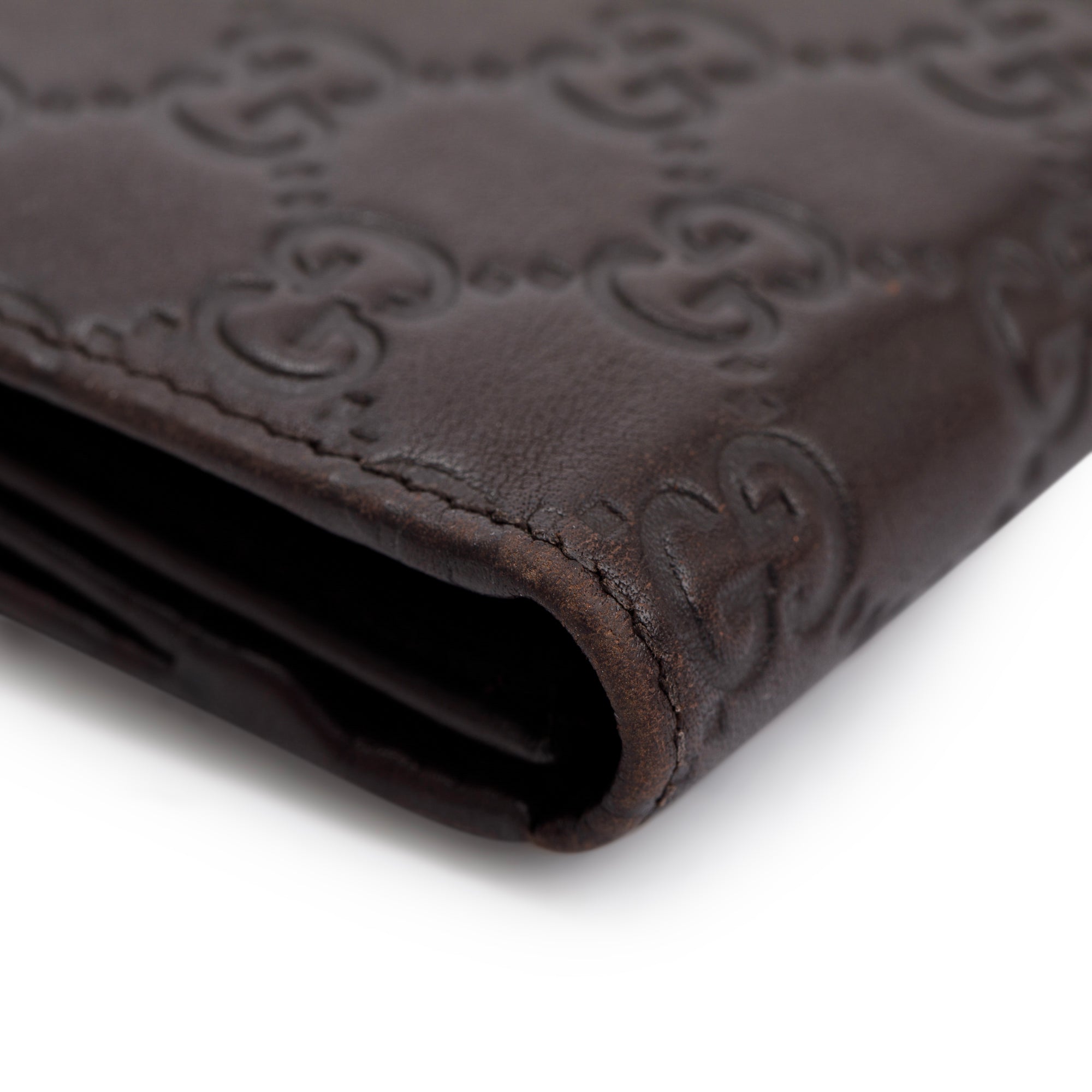 Gucci Brown Guccissima Leather Continental Wallet w/ Box