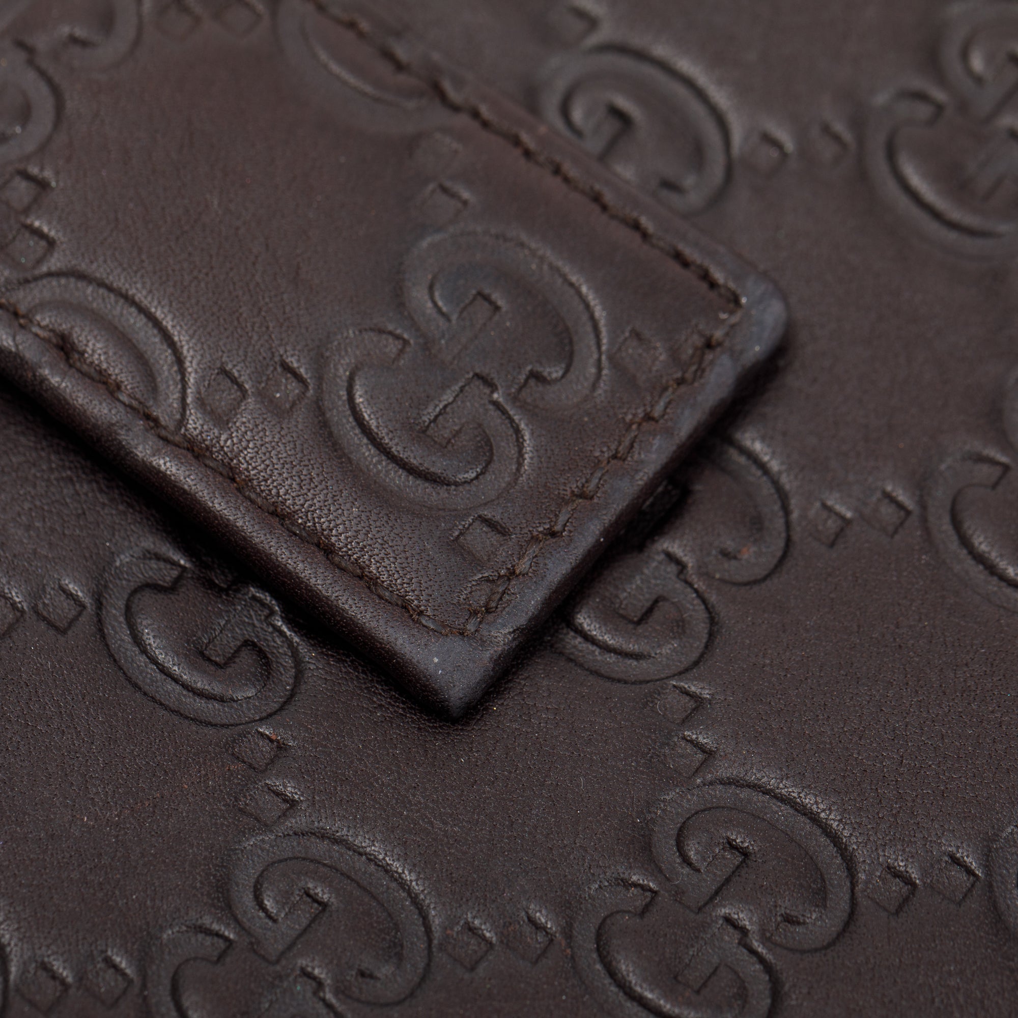 Gucci Brown Guccissima Leather Continental Wallet w/ Box