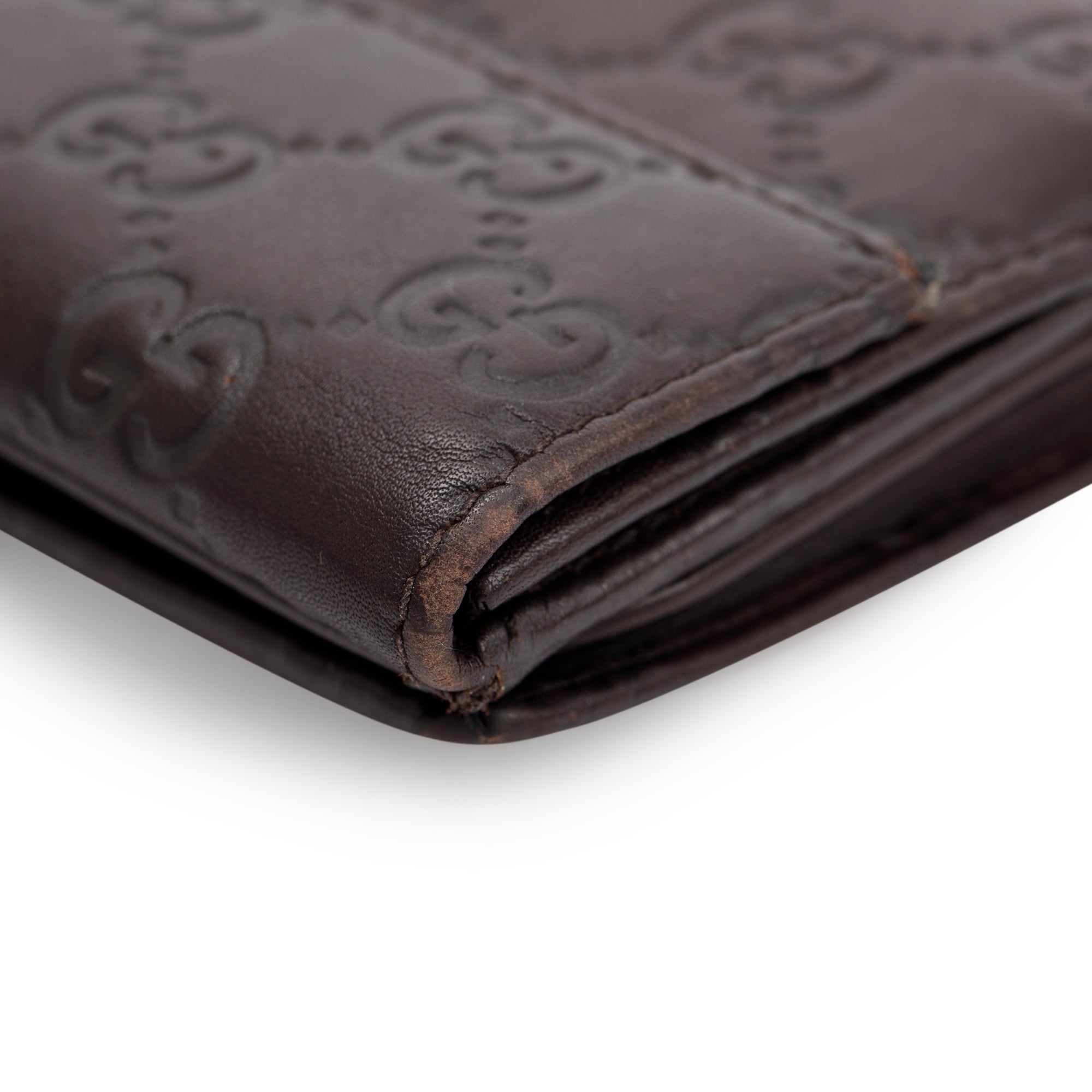 Gucci Brown Guccissima Leather Continental Wallet w/ Box