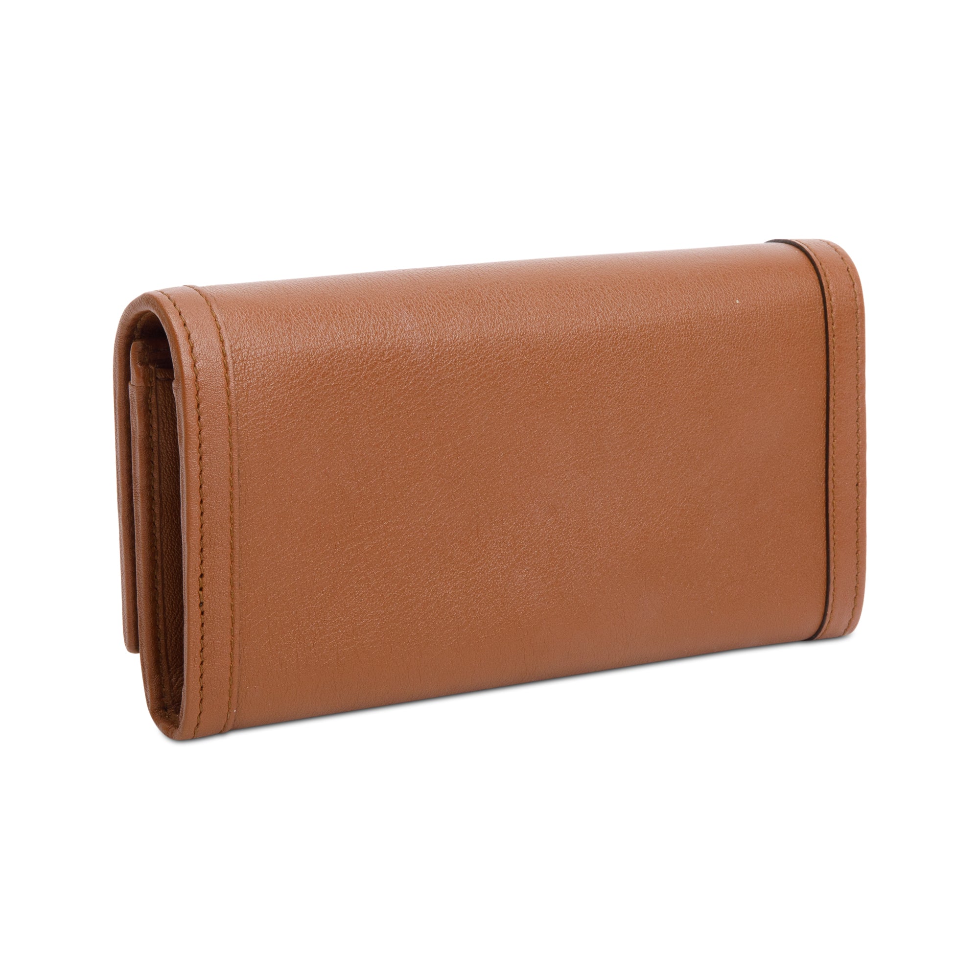 Gucci Brown Leather Bamboo Diana Wallet on Chain w/ Box