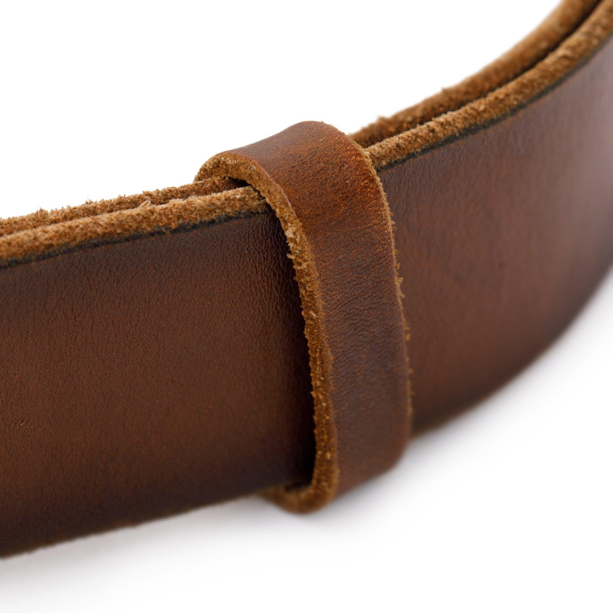 Gucci Brown Leather Belt with Double G Buckle w/ Box