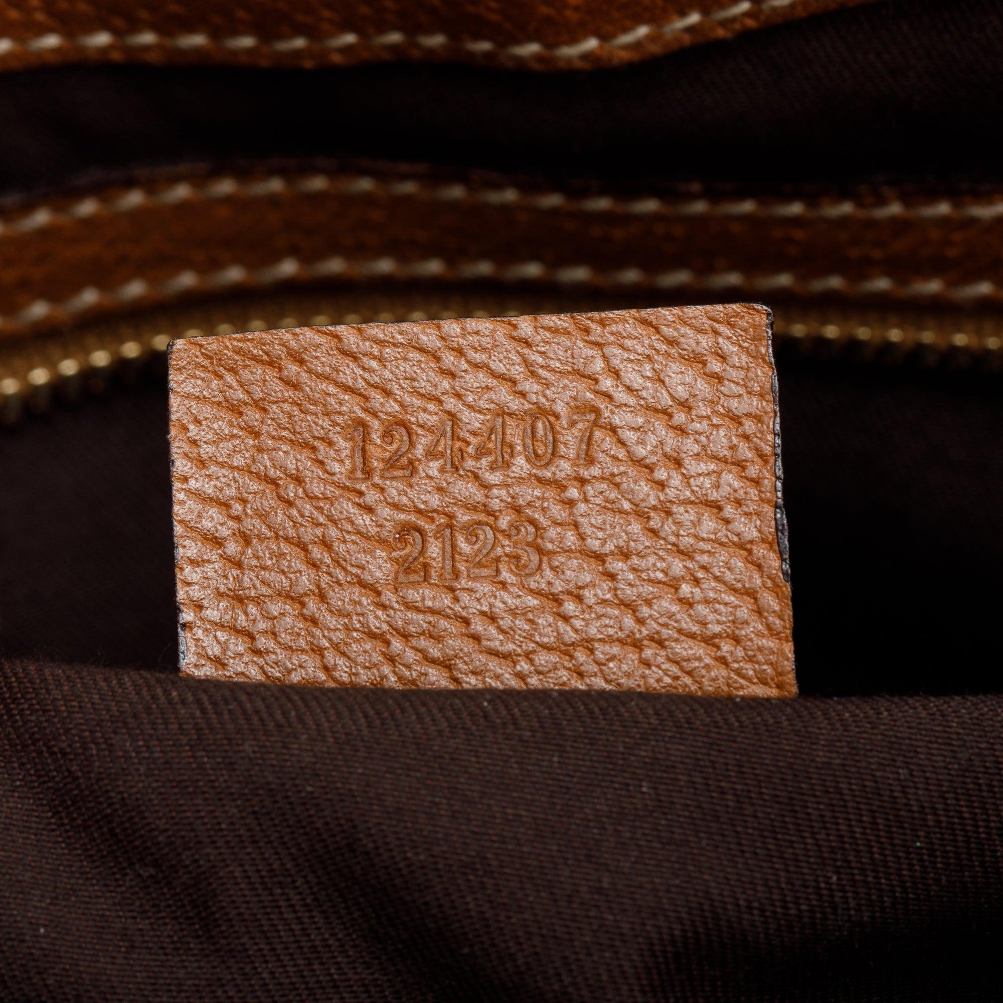 Gucci Brown Leather Small Nailhead Jackie Bardot Bag