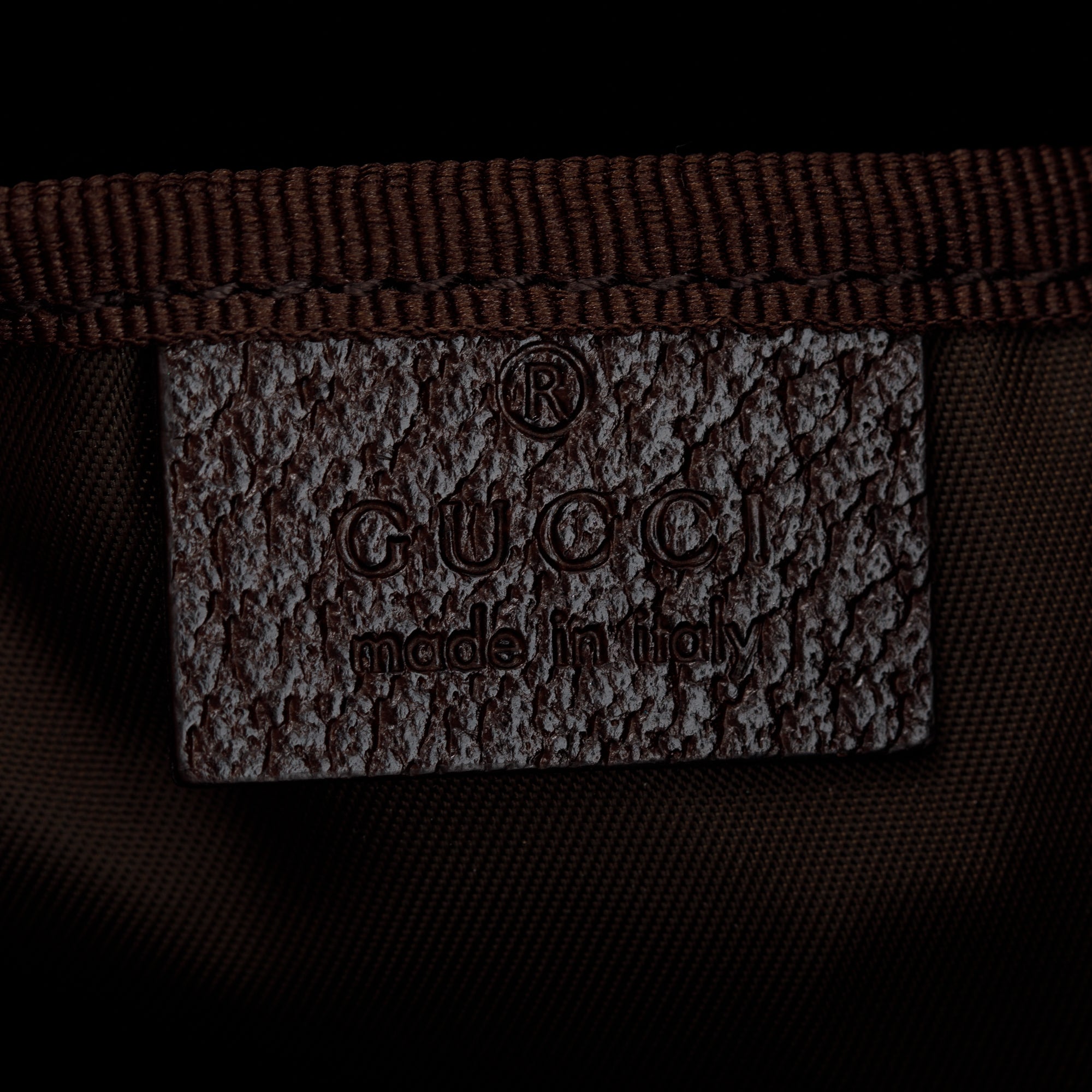 Gucci Brown Leather Trim GG Canvas Diaper Bag