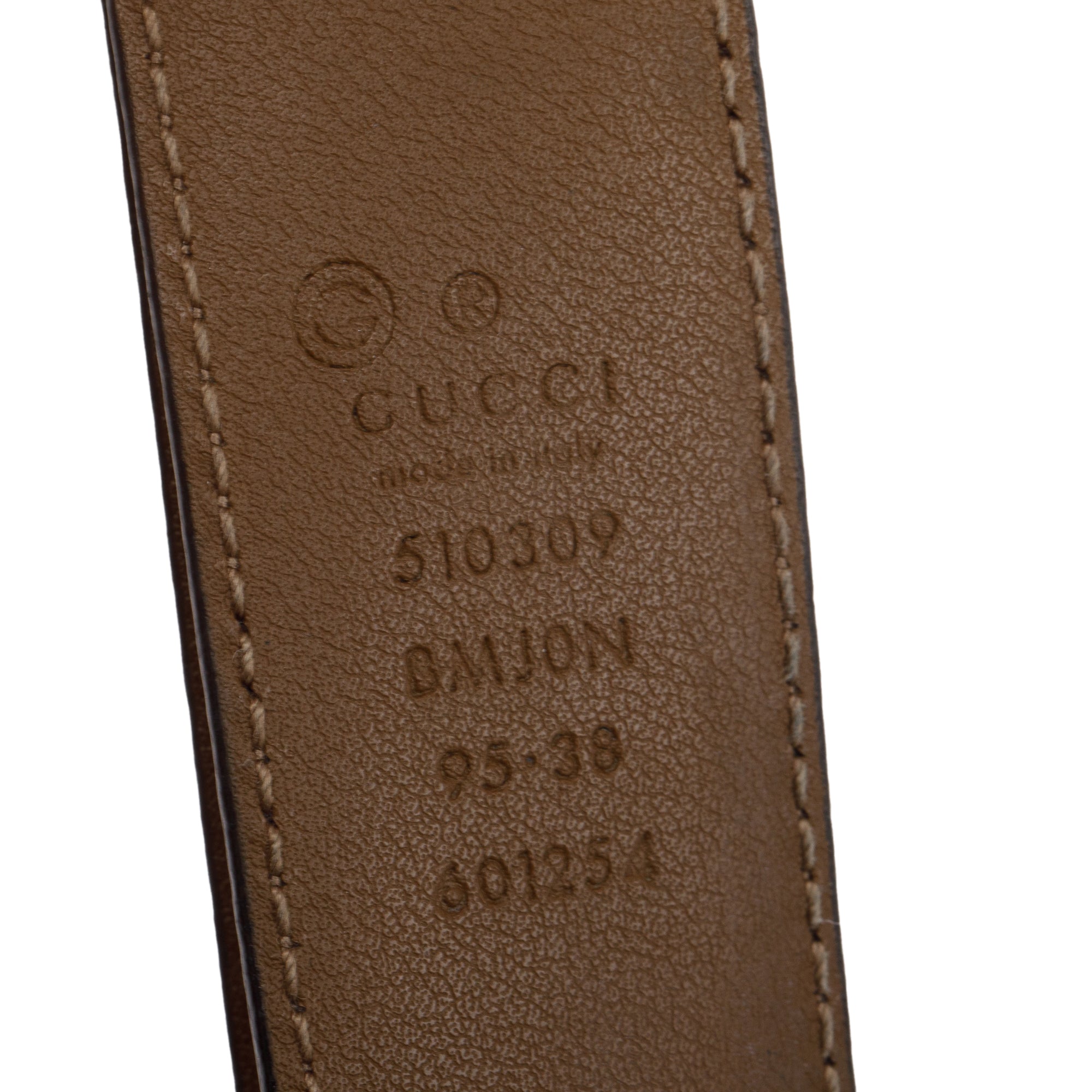 Gucci Brown Signature Leather Belt 95 38