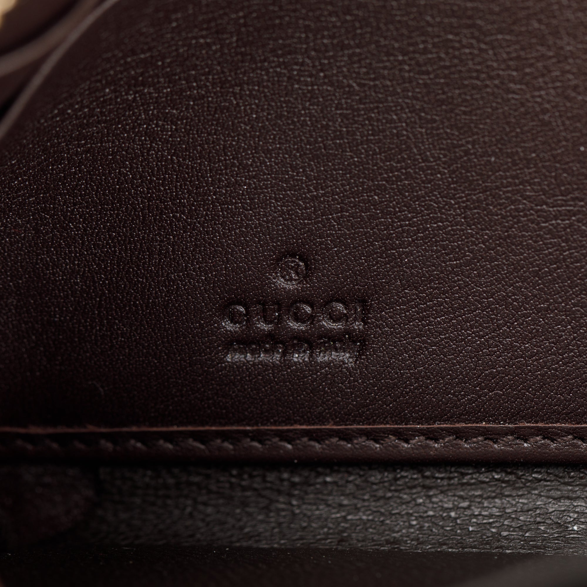 Gucci Brown Signature Leather Continental Zip Wallet