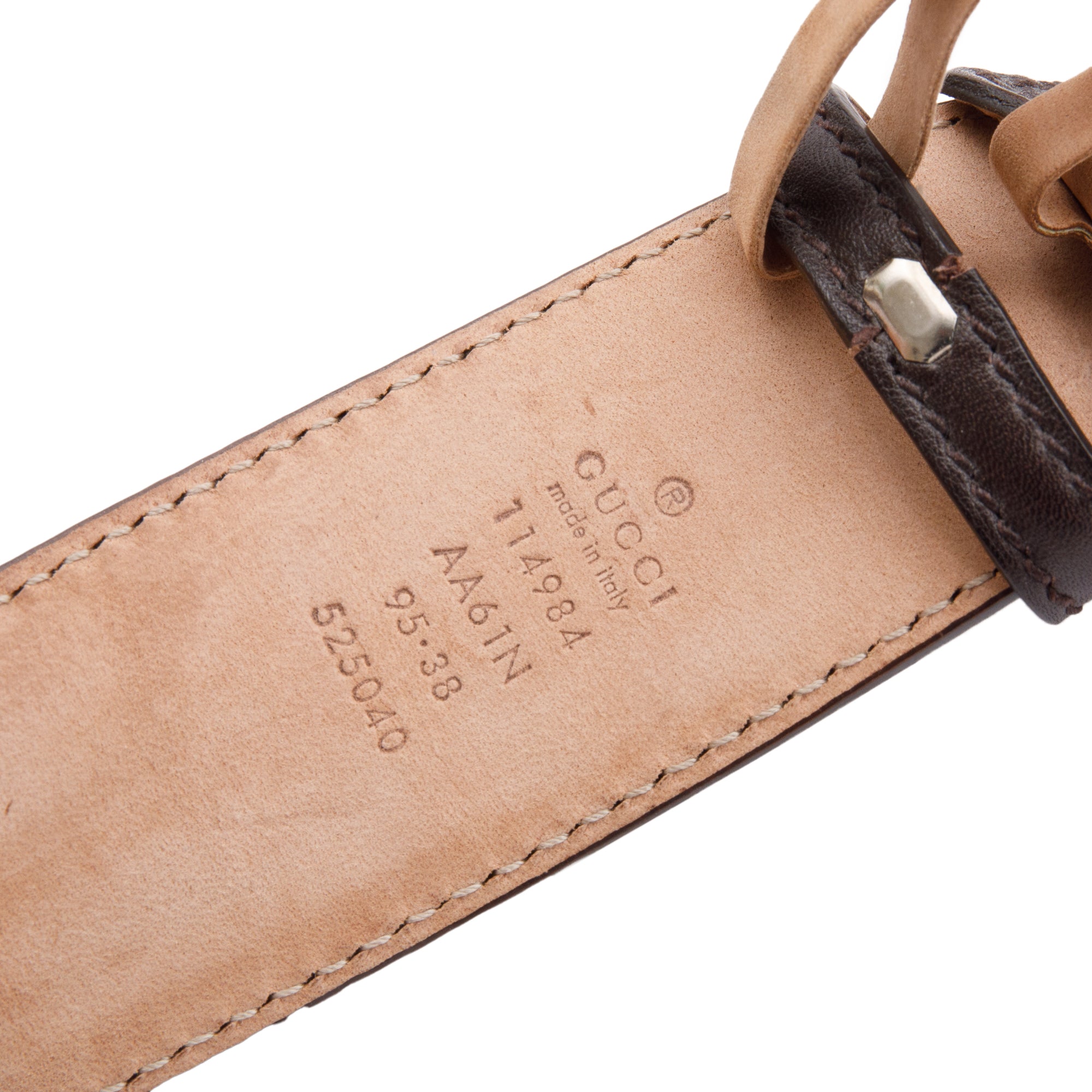 Gucci Brown Signature Leather Interlocking G Belt 95 38