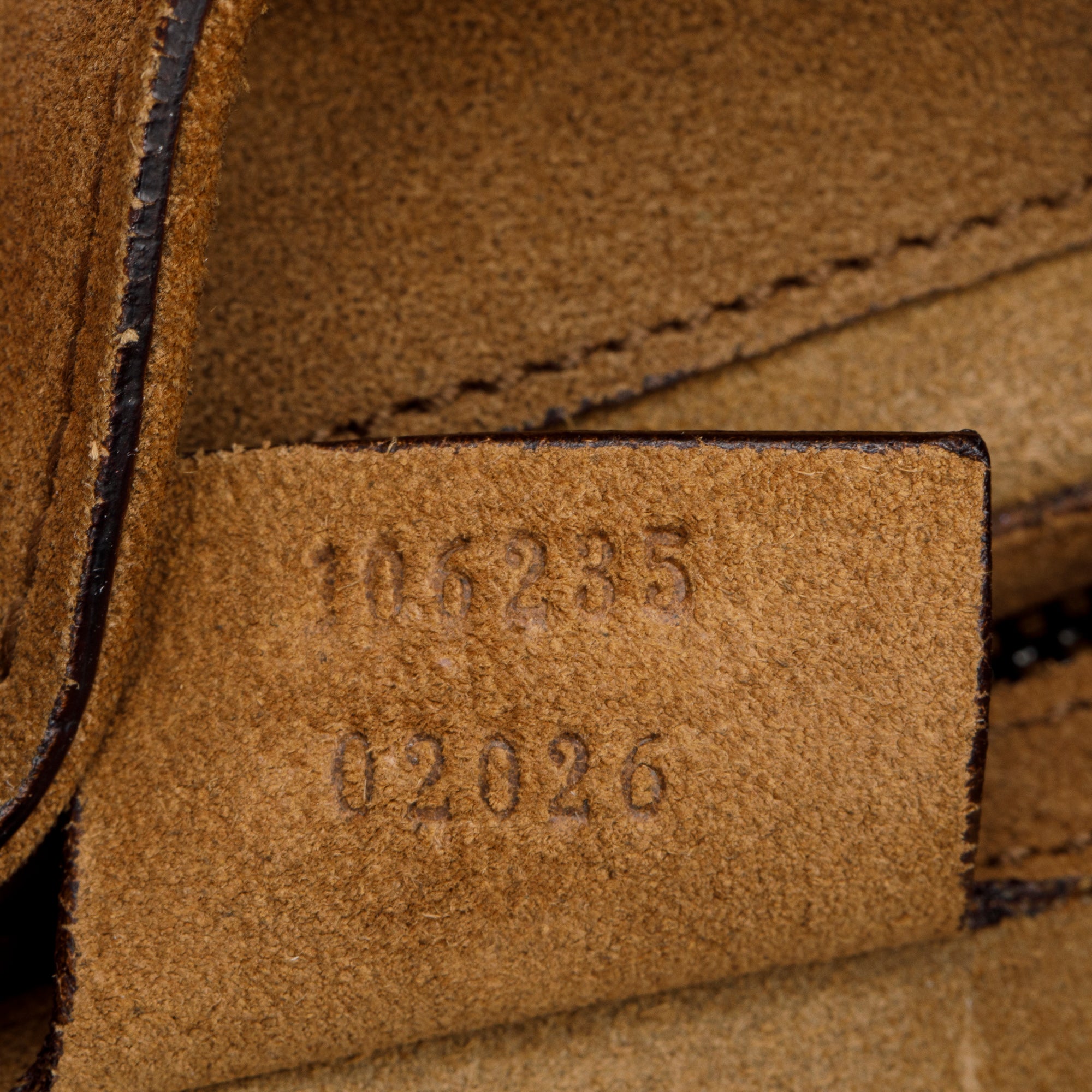 Gucci Brown Suede Whipstitch Accent handle Tote bag