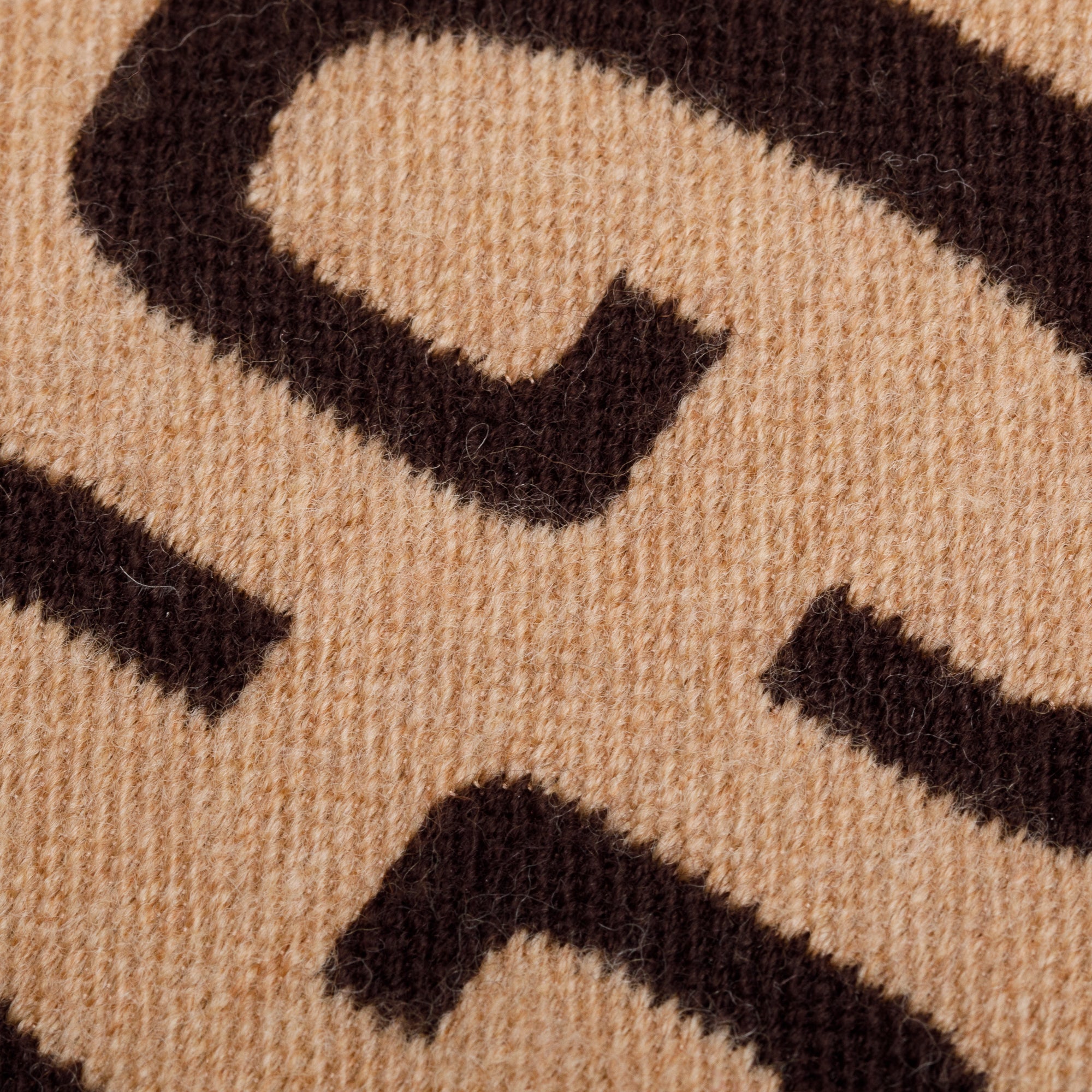 Gucci Brown/Beige GG Jacquard Wool Silk Scarf w/ Box & Receipt